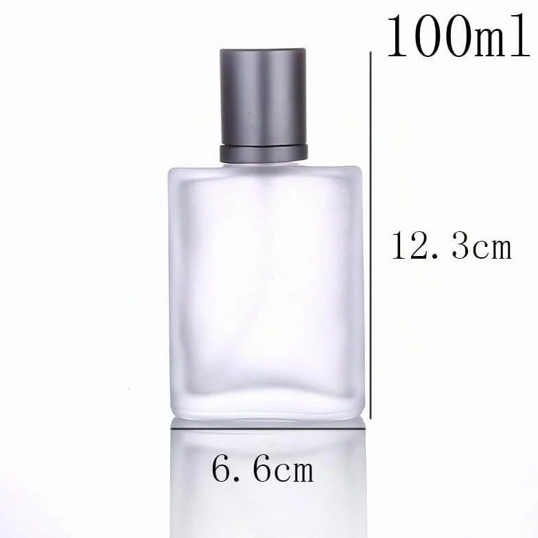 Atomizador de cristal vacío 100 ml, botella para rociar perfume, estilo ahumado