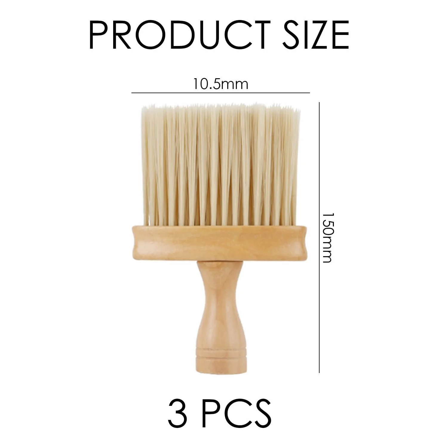 Cepillo Para El Cabello De Madera De Haya, 3 Piezas, Limpiador De Cepillo Para El Cuello, Accesorios Para Cortar El Cabello