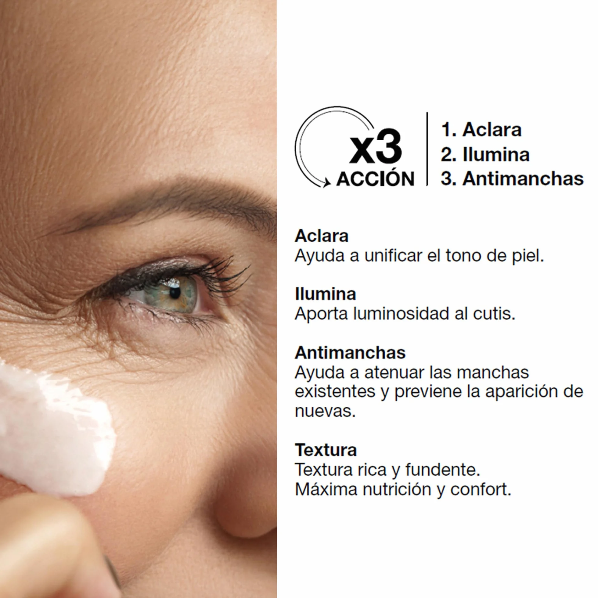 BELLA AURORA Crema Doble Fuerza para Piel Seca 30 ml Tratamiento Aclarante Antimanchas Hidratante con B-Core 221