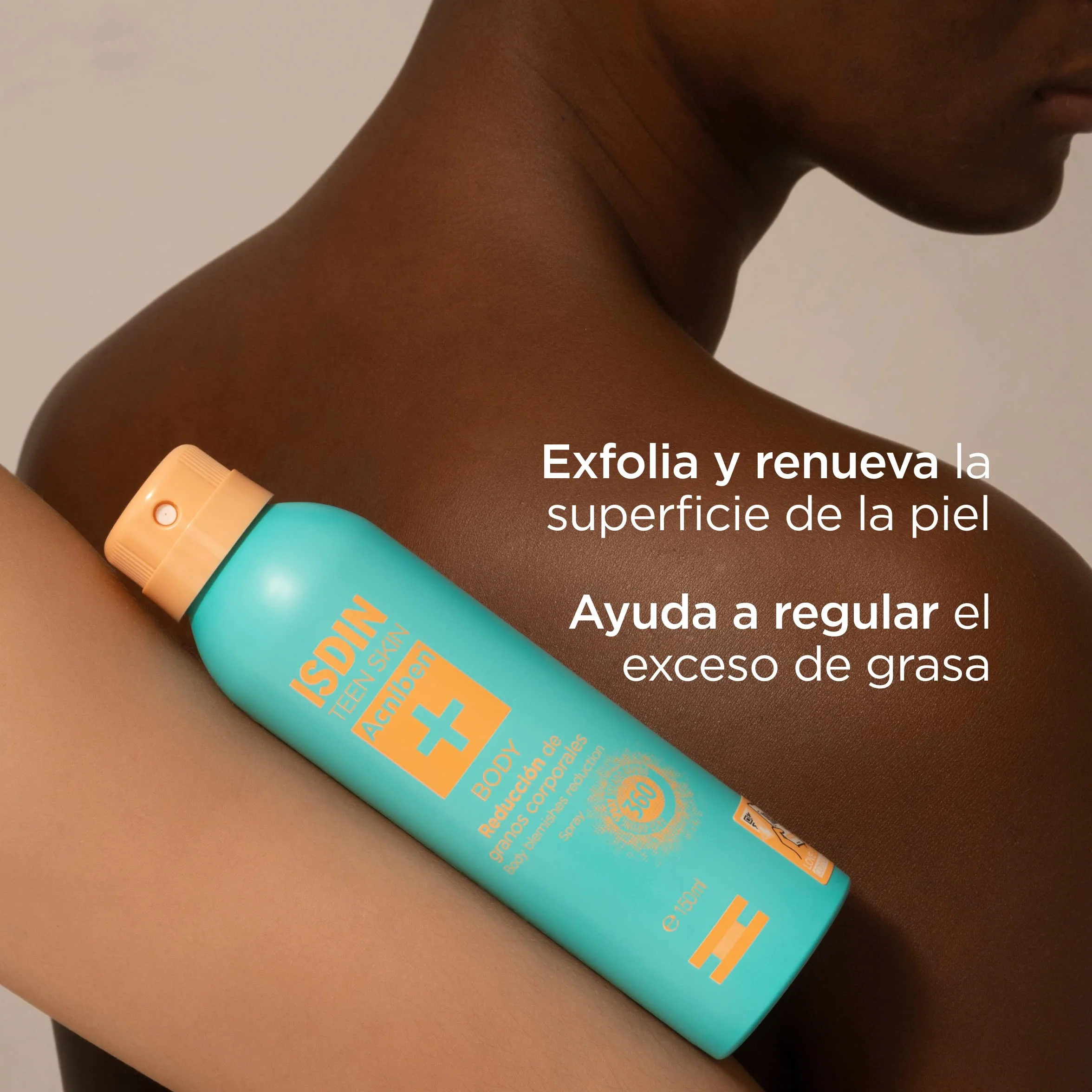 ISDIN Acniben Body Spray Corporal Granos, Sin fragancia, Blanco