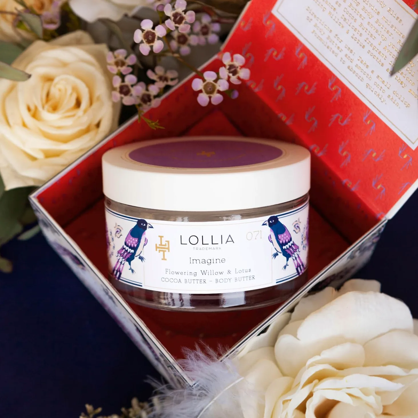 Lollia Imagine Body Butter | Hidratante corporal nutritivo | Hidratante y suave | Los mejores ingredientes incluyendo manteca de karité y manteca de cacao | 155 g