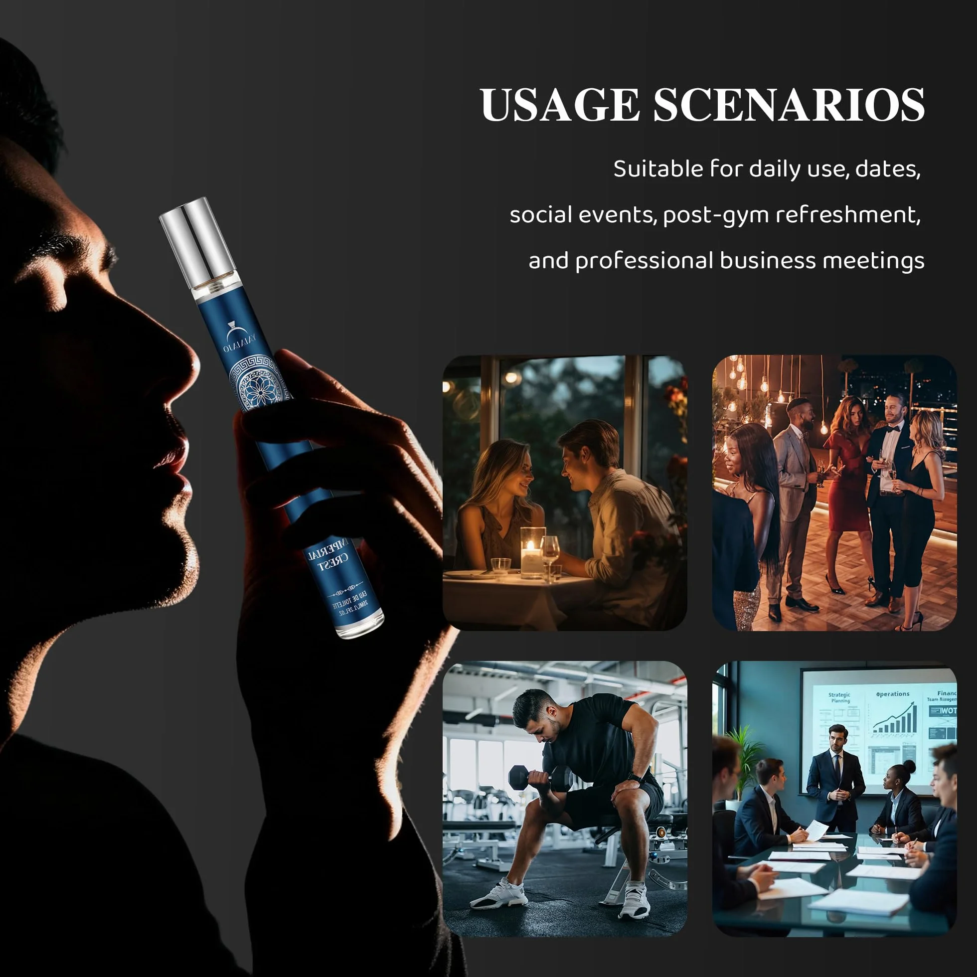 Perfume para hombre Eau de Parfum pack 10 unidades set viaje larga duración