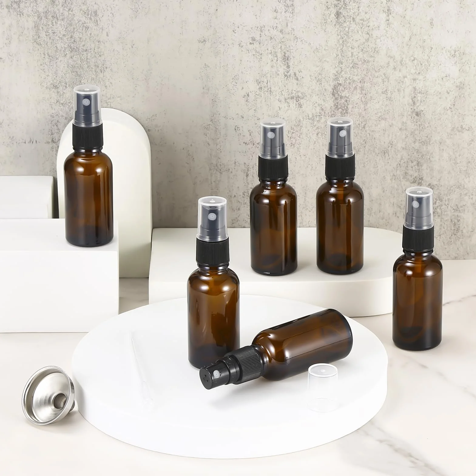 Perfume botellas 30 ml cristal ámbar juego 3