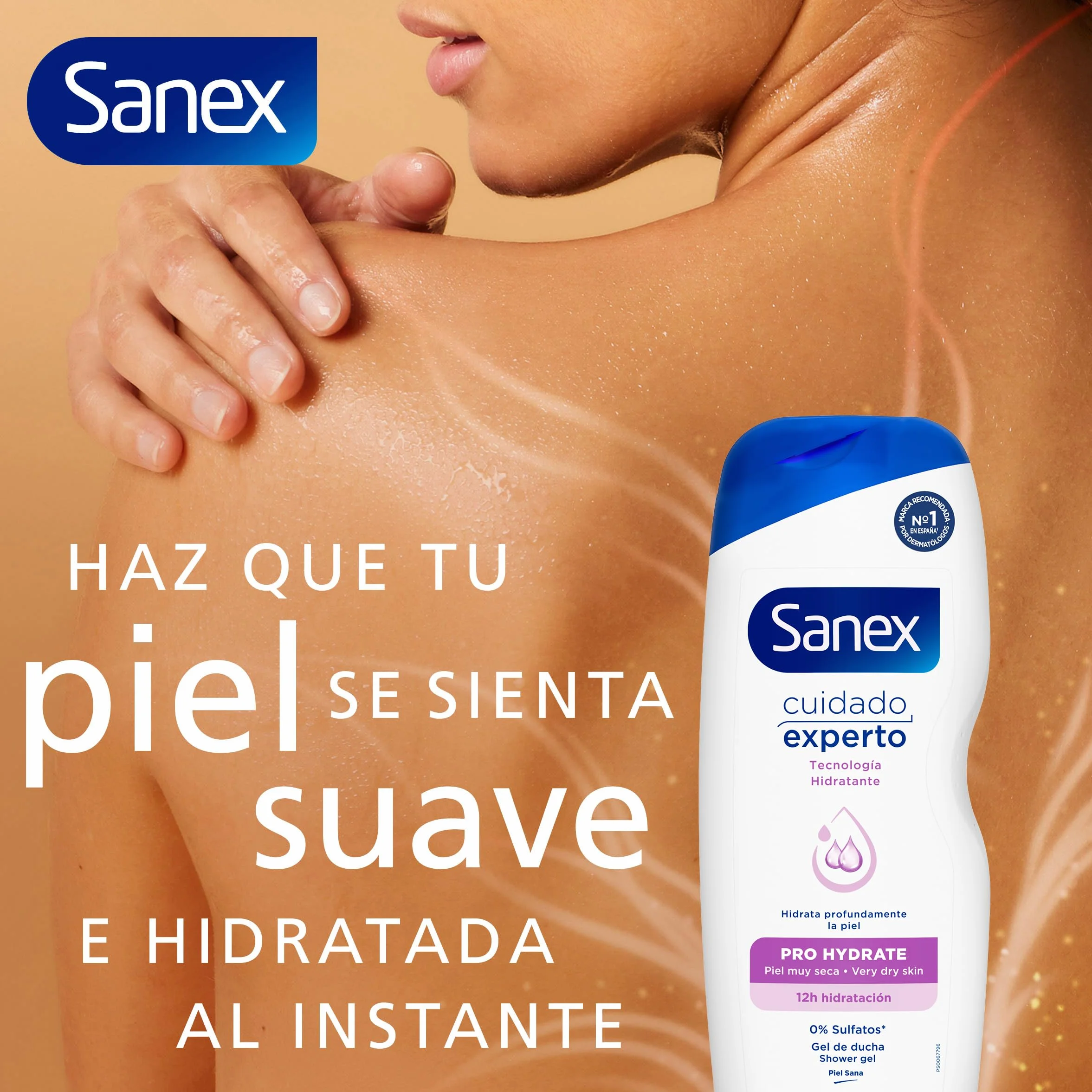 Sanex Cuidado Experto Pro Hydrate Gel de Ducha 600ml Pack 4 Uds
