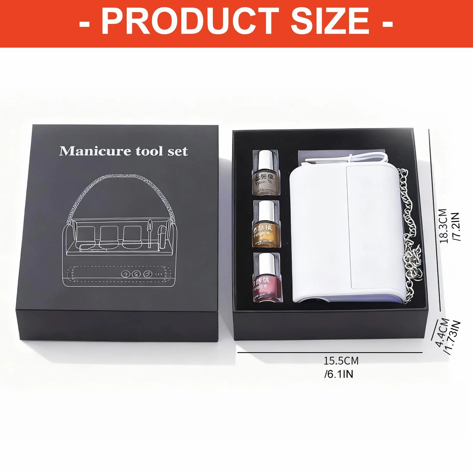 Juego de aseo de uñas para viajes, construcción de ABS, herramientas de manicura multifuncionales para uso doméstico y profesional, herramientas de manicura en el hogar
