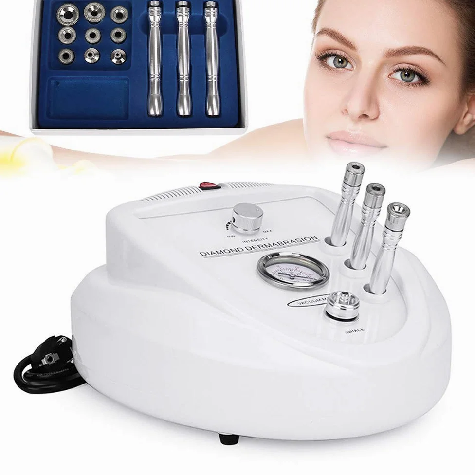 Dispositivo de microdermoabrasión de diamante 3 en 1, máquina profesional de dermoabrasión de diamante microdermoabrasión, dispositivo de cuidado facial de la piel con 9 cabezas de diamante