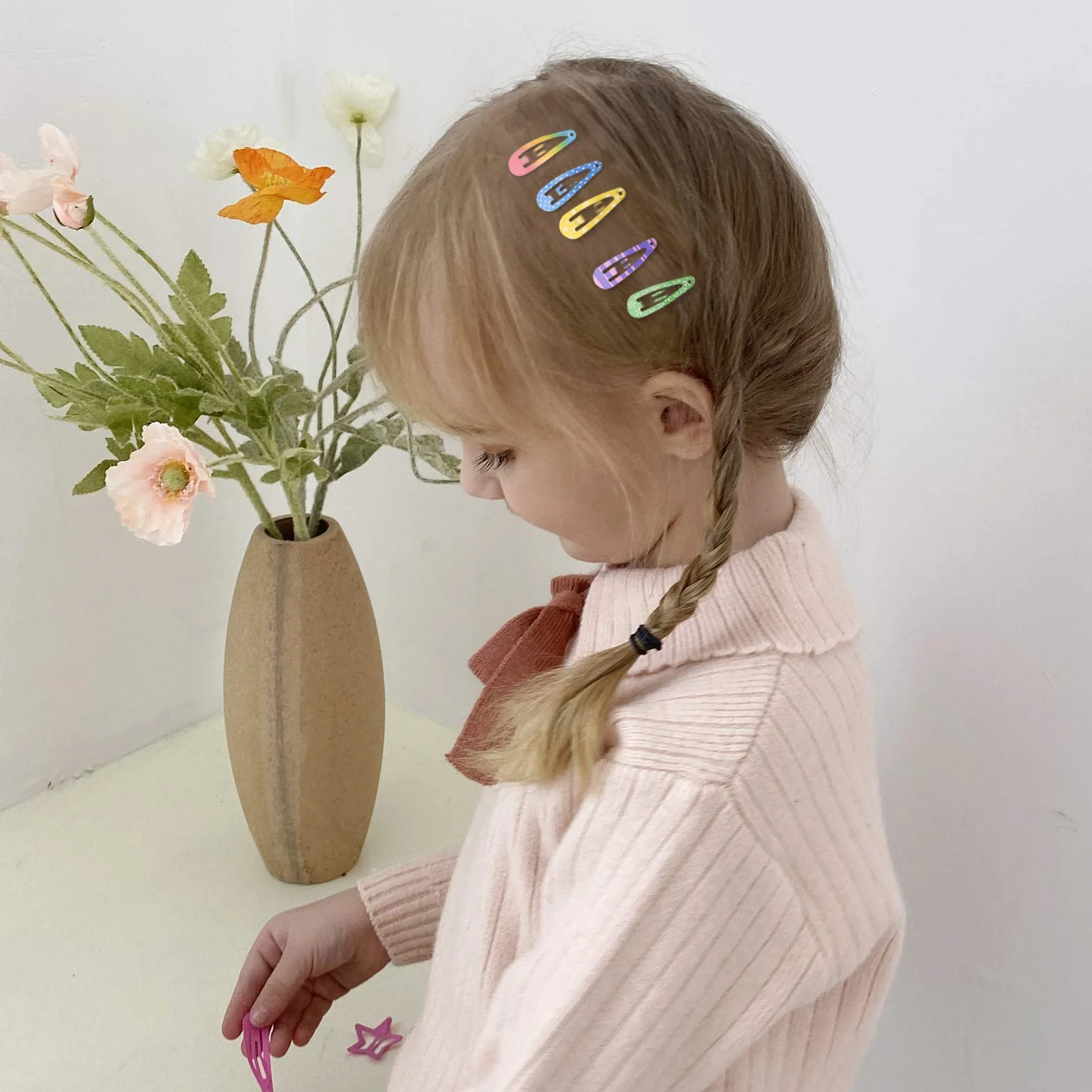Funtopia Pinzas Cabello Niñas 80 Piezas Horquillas Pelo Metal 3 cm Antideslizantes