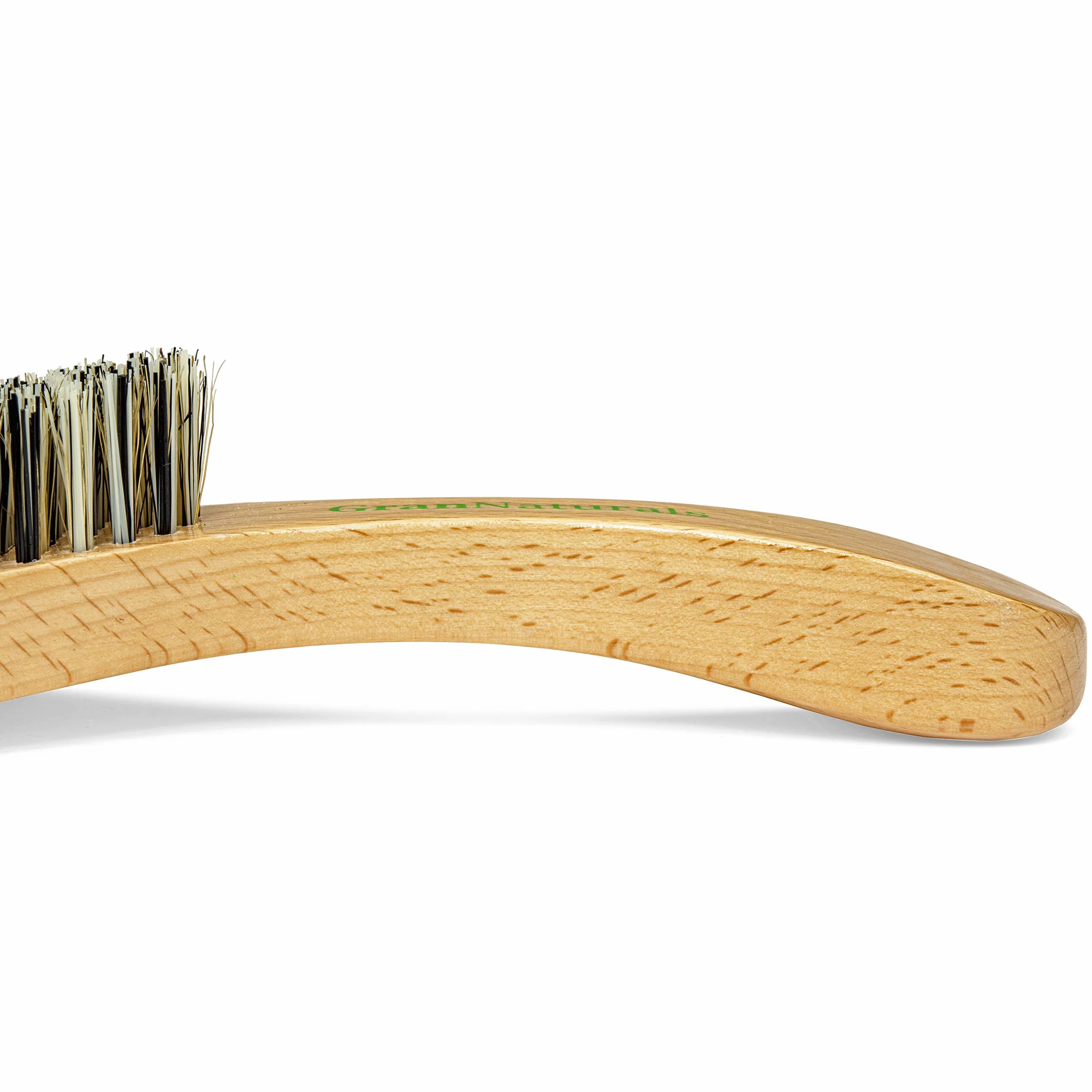 GranNaturals - Cepillo de pelo extra duro con cerdas de nailon extrarresistentes para 360 ondas