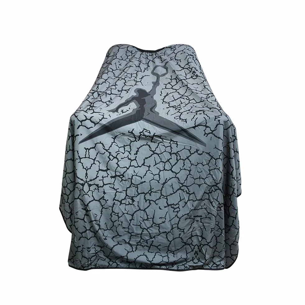 Capa de Peluquero Profesional 50x60 Pulgadas Cierre a Presión Gris