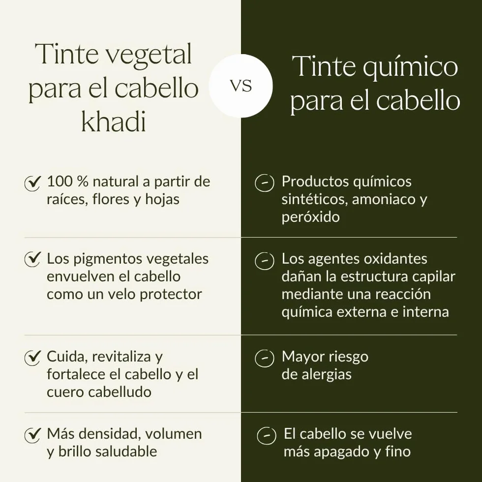 Khadi CASTANO MEDIO Tinte vegetal para el cabello 100% vegetal 100 g