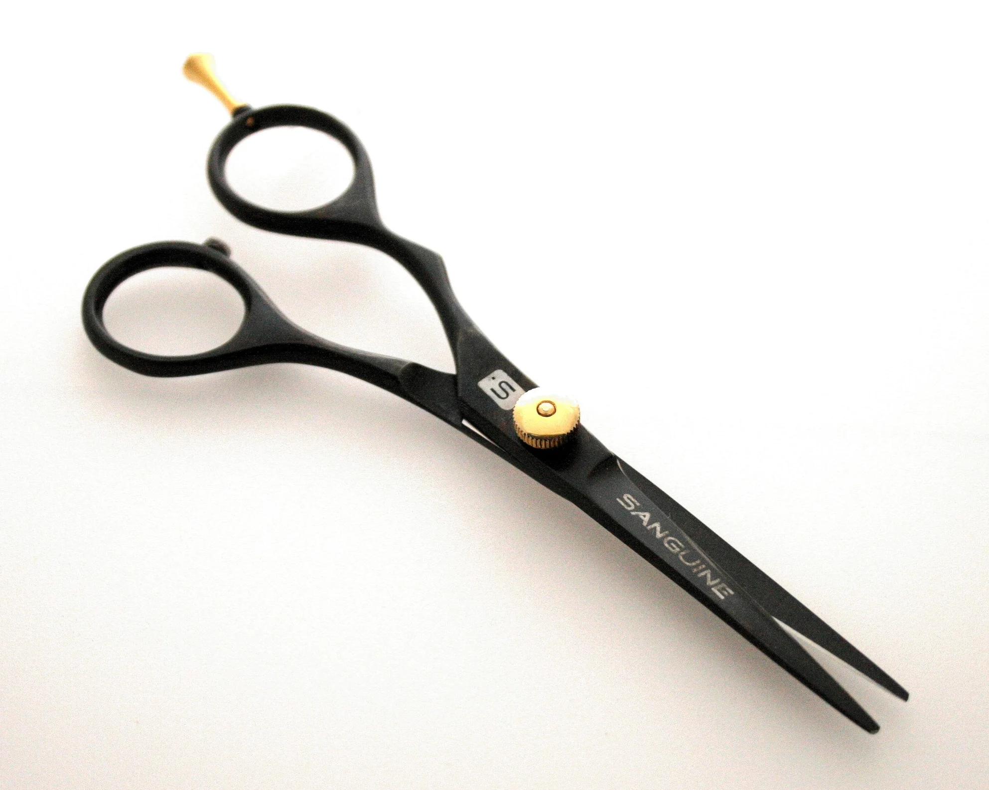 Zurdos del pelo Tijeras/Tijeras de peluquería Left Hand. 5.5 pulgadas (Negro). Caso