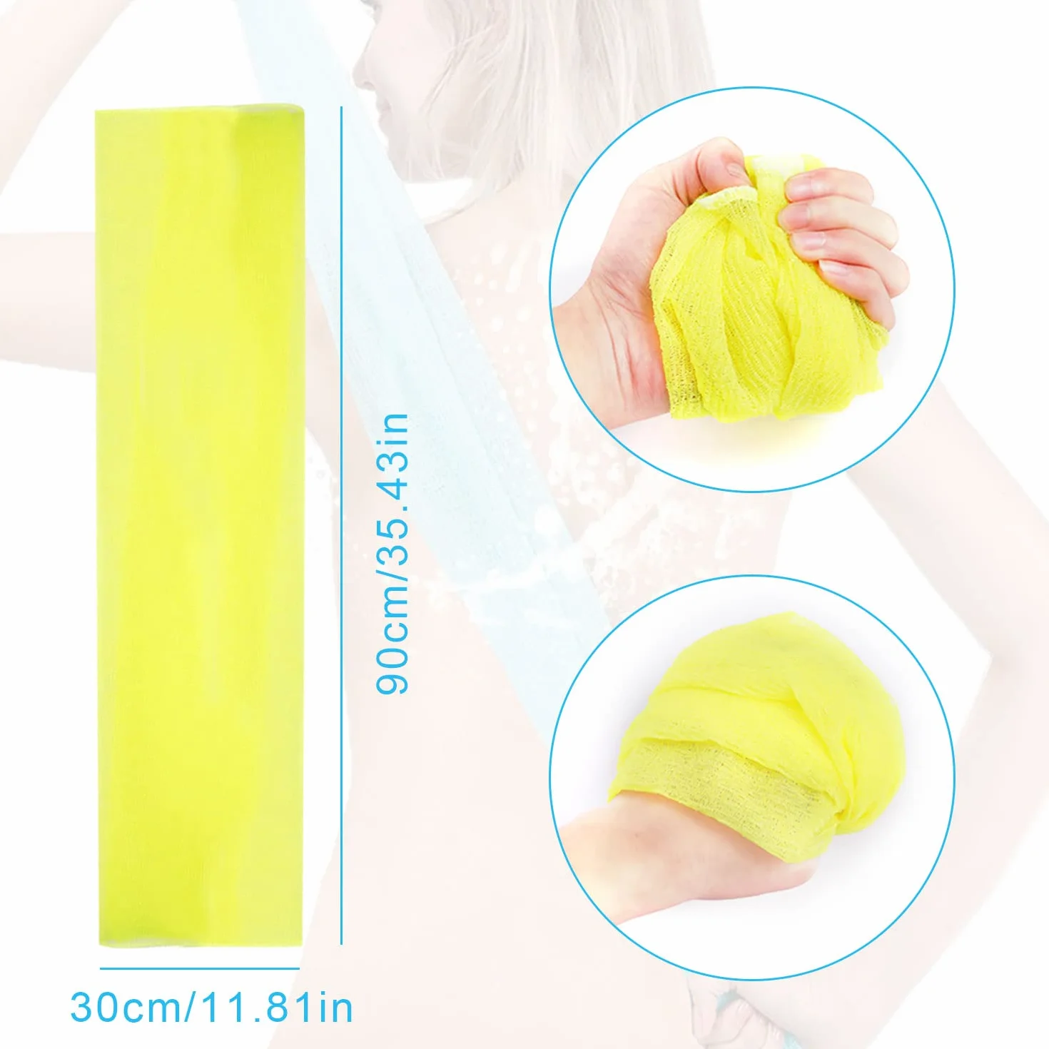 VIKSAUN Multicolor Japonés Exfoliante Sponja de Ducha Baño 4 Unids