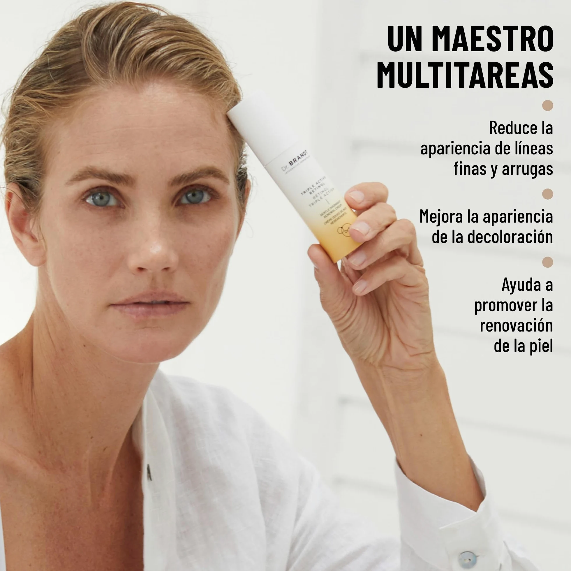 Bright This Way Triple Active Retinol del Dr. Brandt - Crema Renovadora Suave Para la Noche - Reduce Las Arrugas y La Decoloración, Ilumina e Hidrata - 30 ml