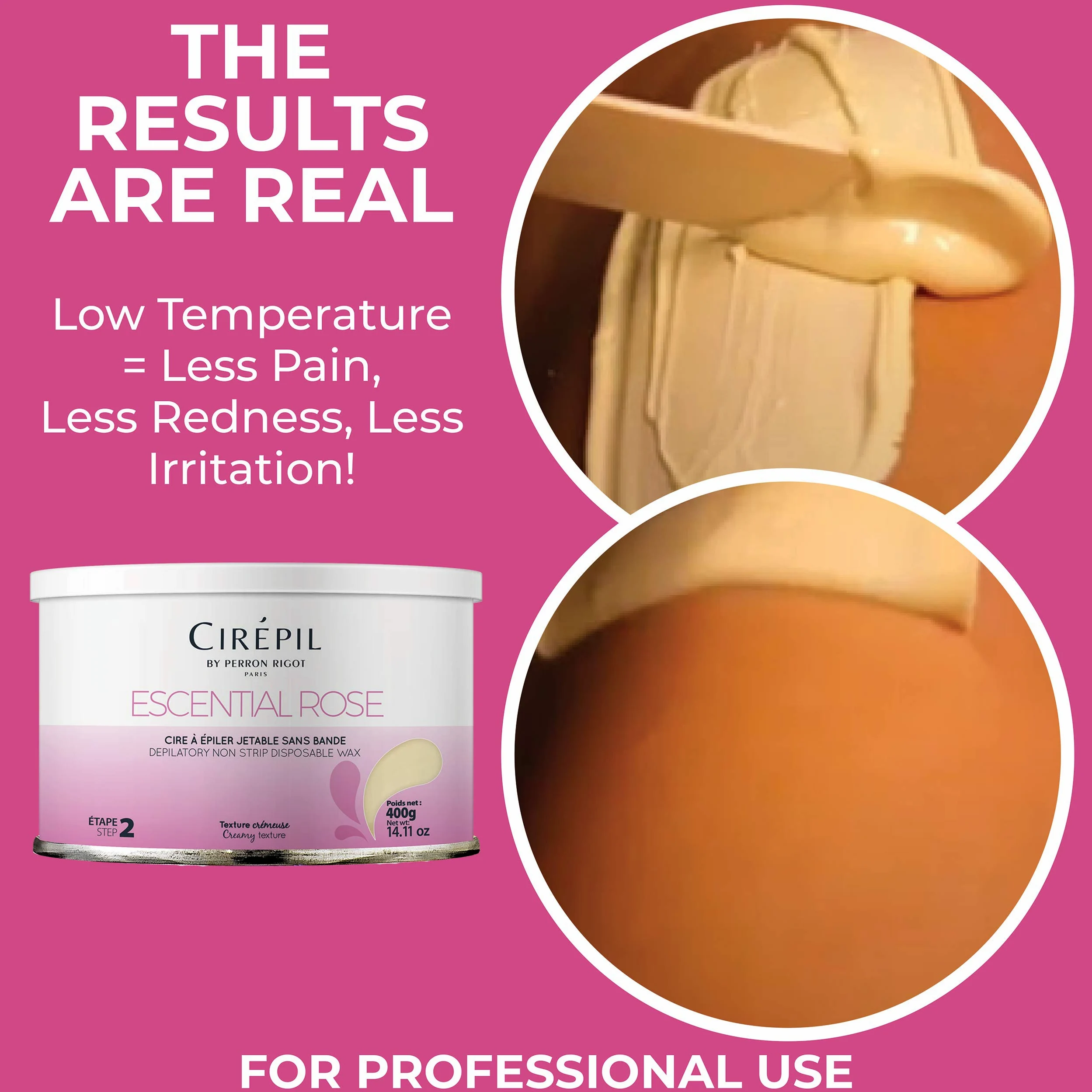 Escential Hair Removal Wax Rose 14.11 oz(Packaging May Vary) by Escential