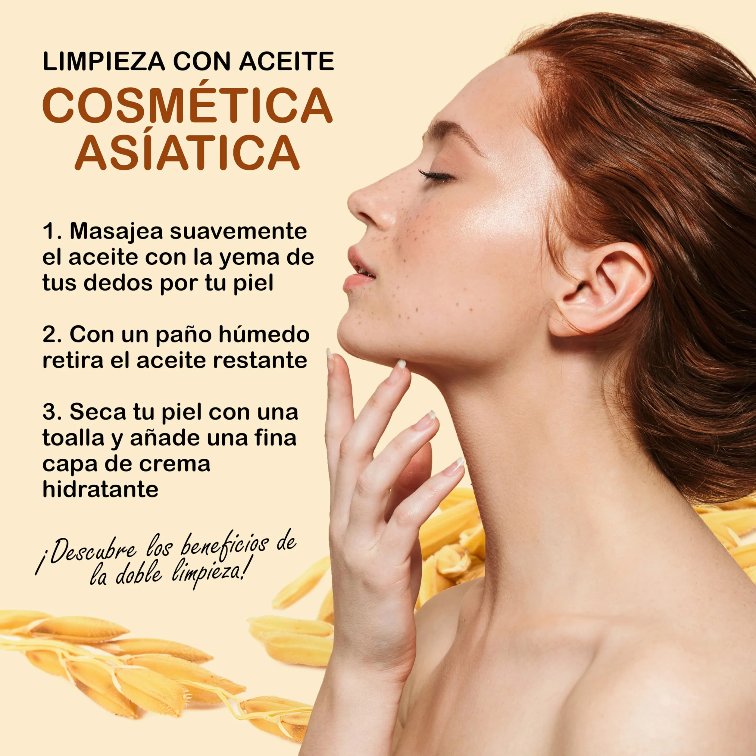 Aceite Desmaquillante Waterproof Triple Acción 500 ml - Limpiador Antiedad Hidratante Antiarrugas