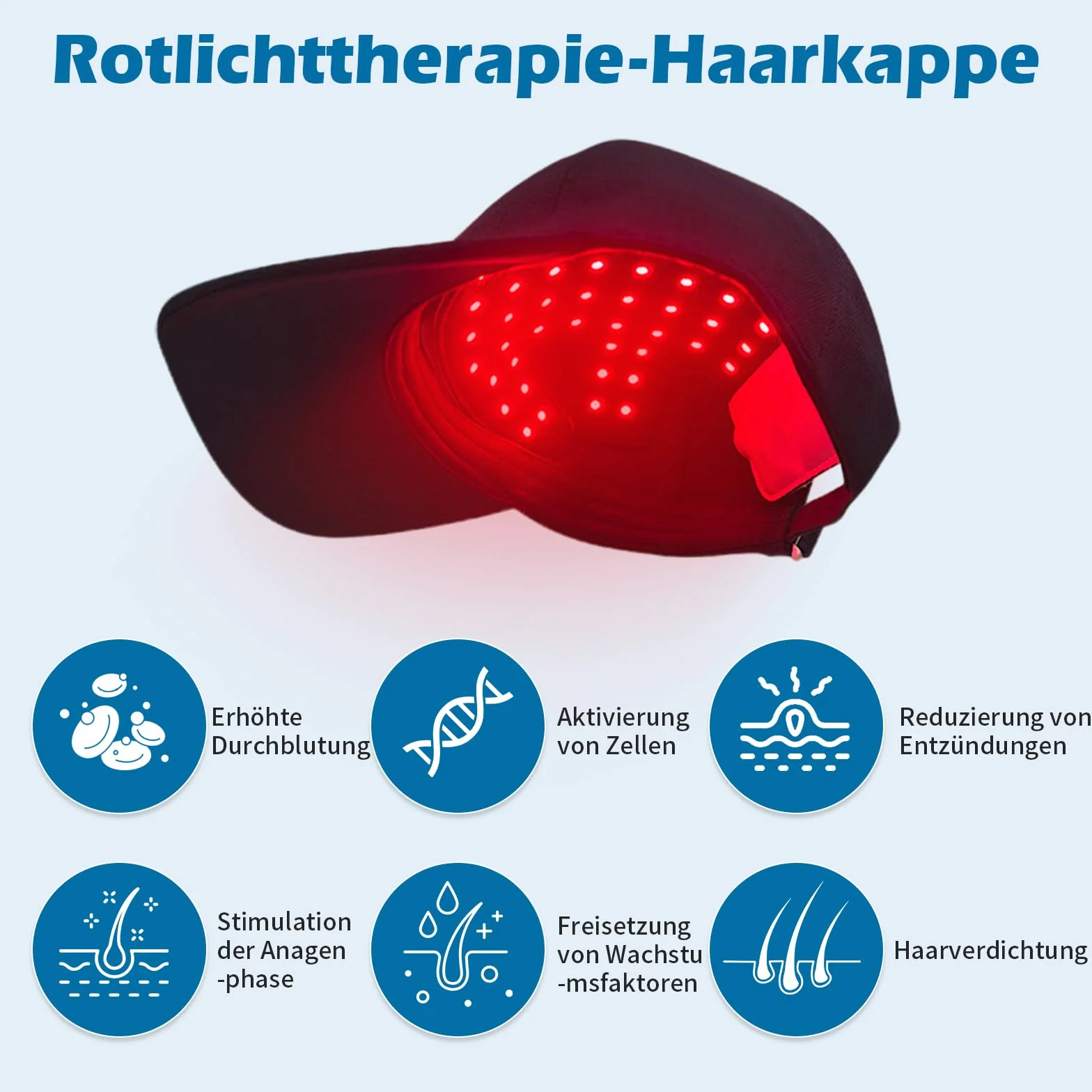 108 LED Red Light Cap Crecimiento Cabello 460/660/850nm Longitud Onda