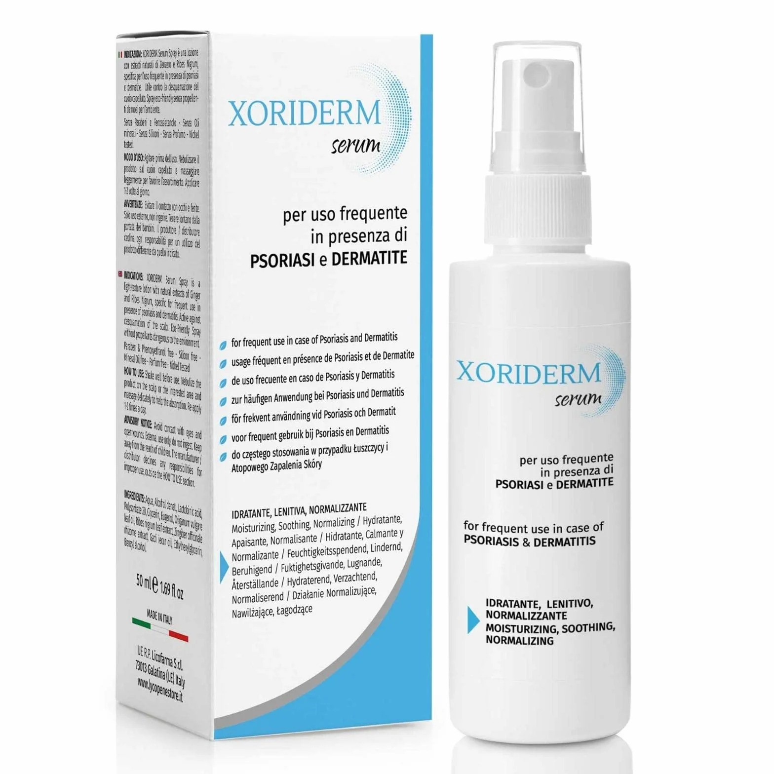 Xoriderm Serum Loción en Espray contra Psoriasis y Dermatitis del Cuero Cabelludo