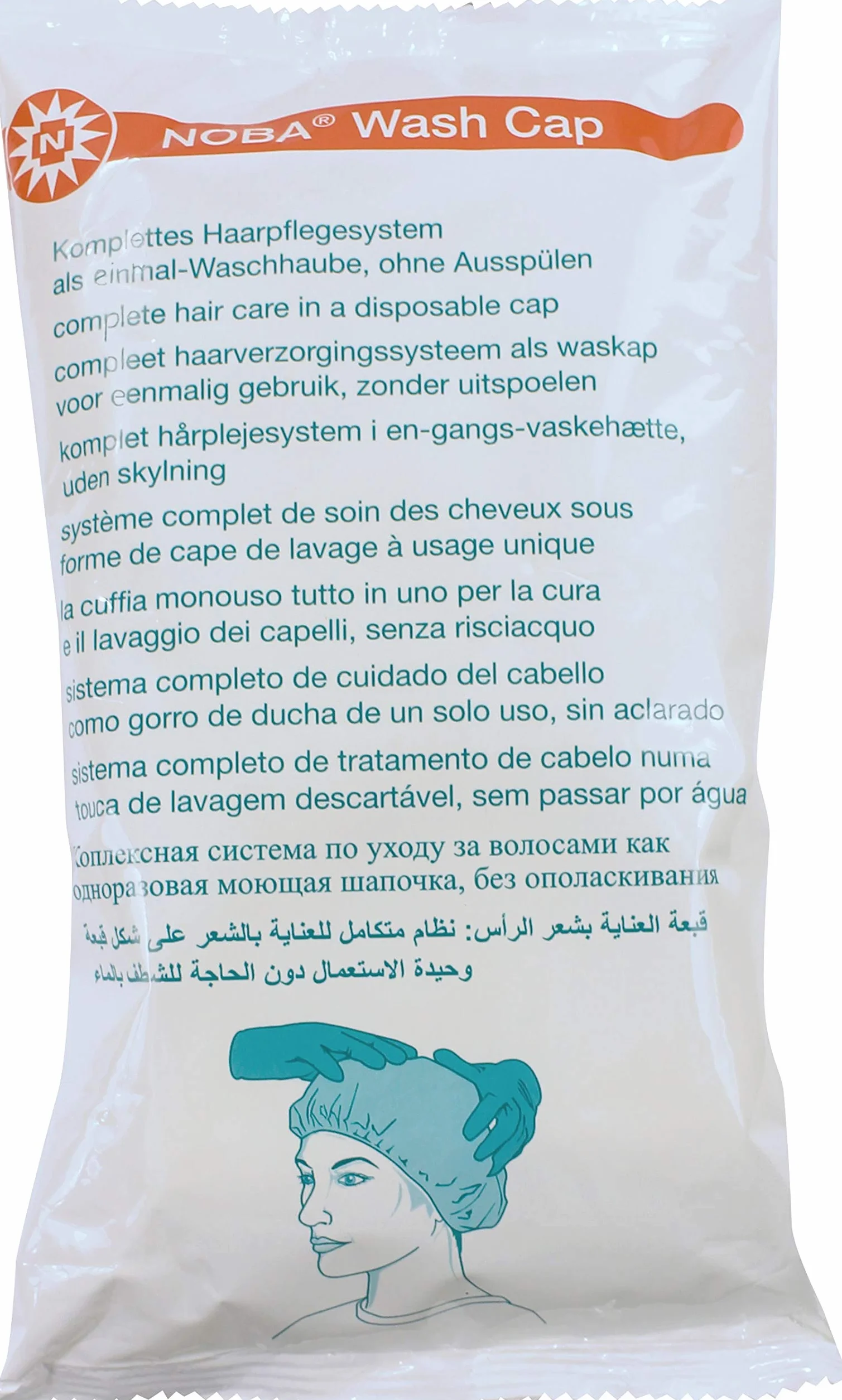 Noba lavado Gorra Gorra de baño Desechable COMPLETO haarpflegesystem Sin Enjuague - 24 Stück