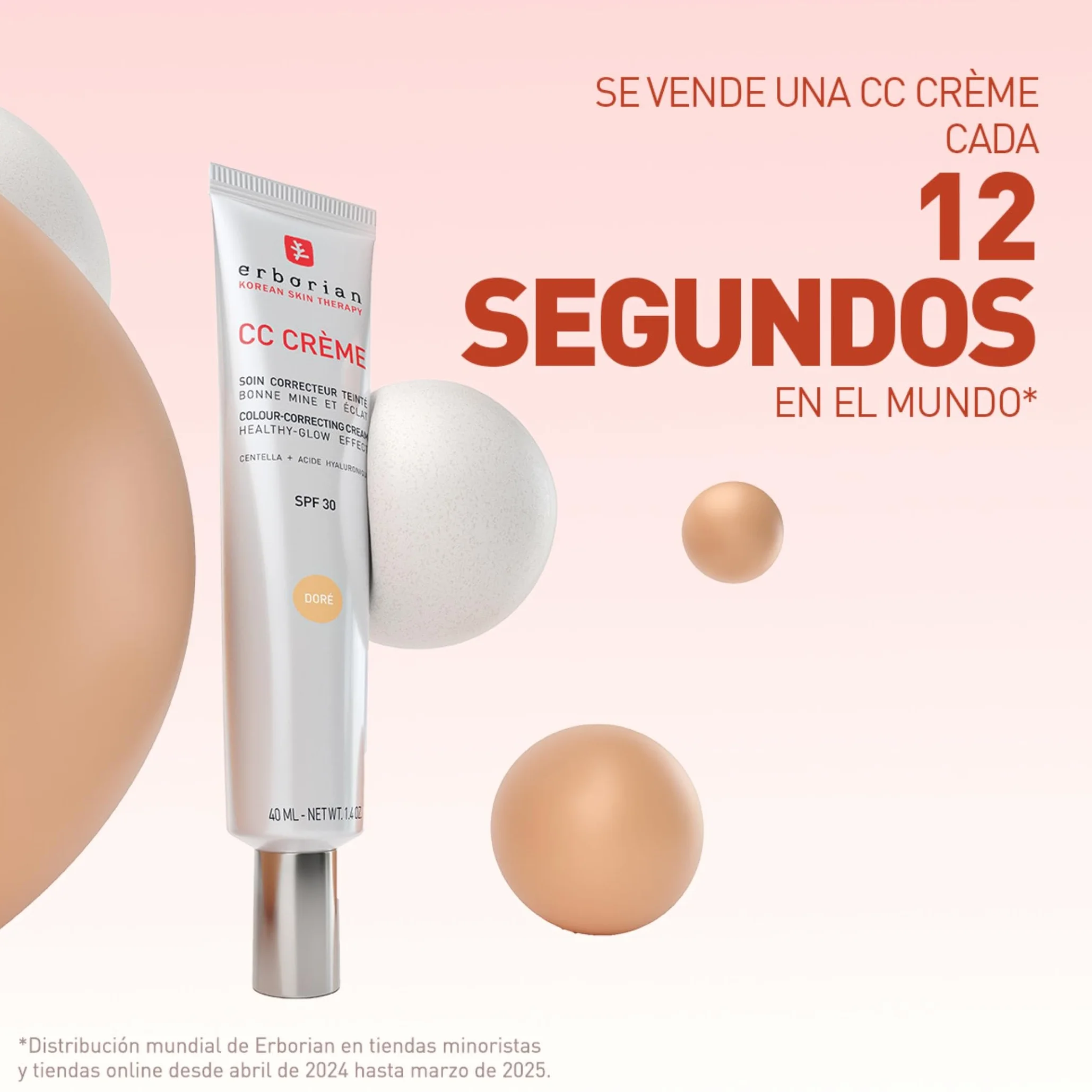 Erborian CC Crème con Centella Asiática Crema Facial Iluminadora SPF 30 Cosmética Coreana