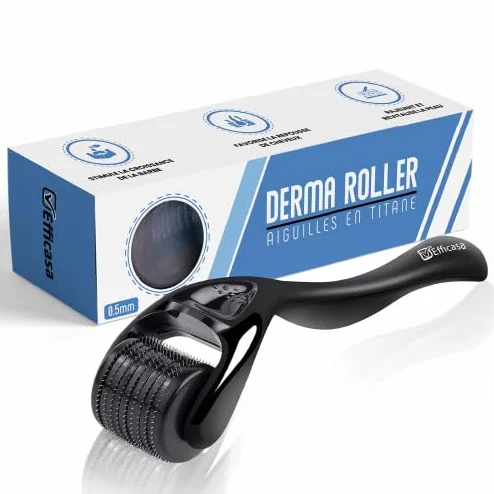 Dermaroller 0.5 mm para Crecimiento del Cabello y Barba – Microneedling Estimulante Folículo Capilar Uso Facial Hombre Mujer