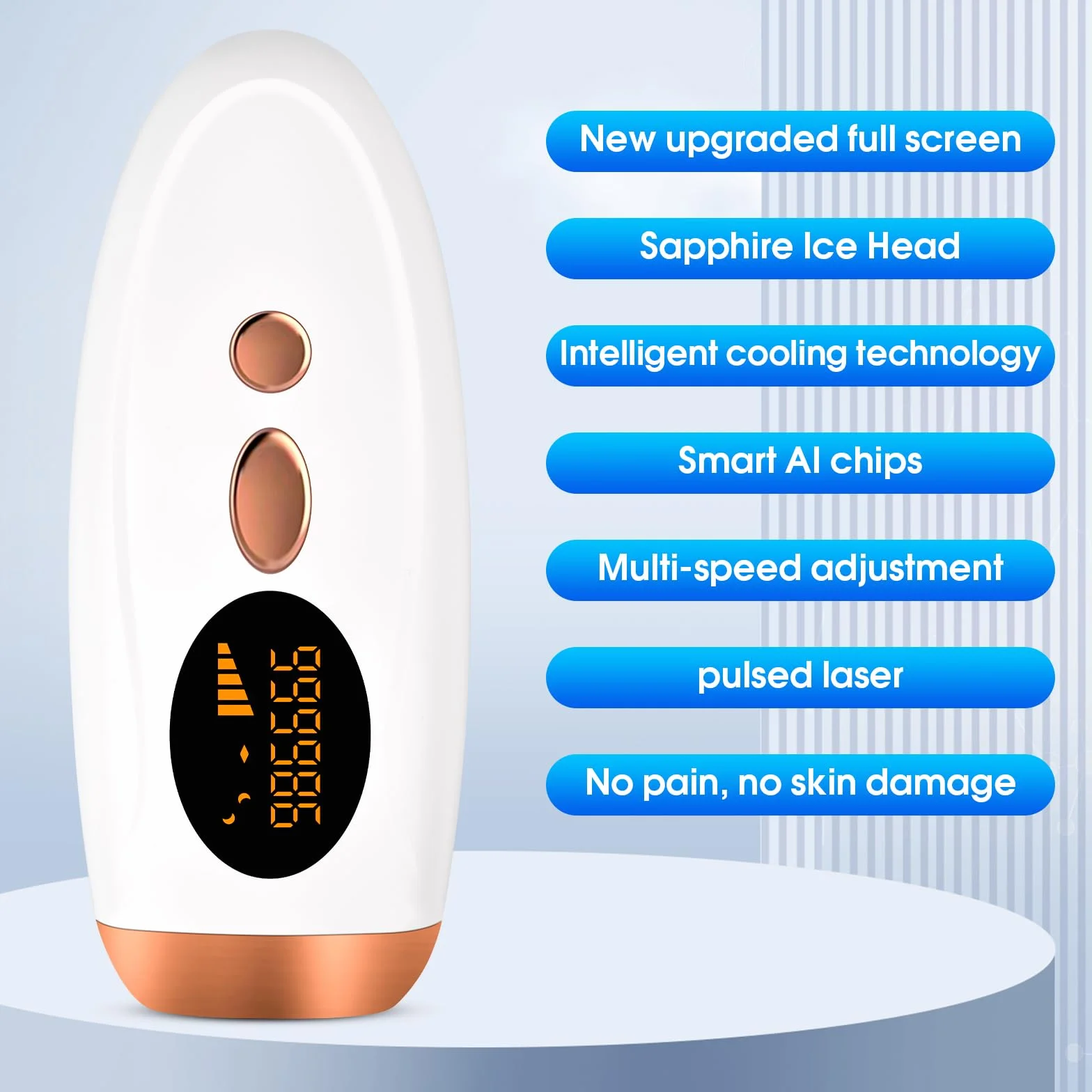 Depiladora IPL Luz Pulsada, 5 Niveles Energía, 999,999 Pulsos, para Hombre Mujer Piernas Axilas