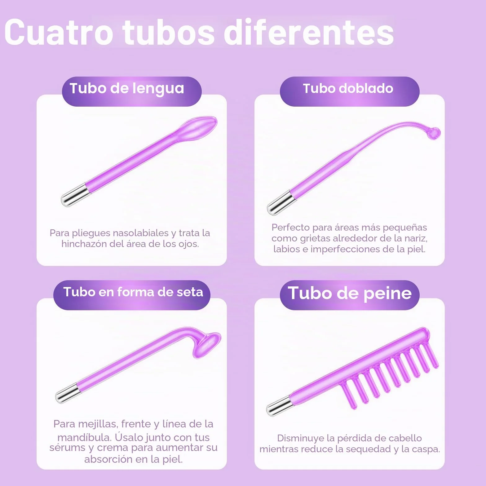 iklestar Alta Frecuencia Facial Profesional Aparato Capilar con 4 Electrodos, Portátil Masaje Facial Cuidado de la Piel