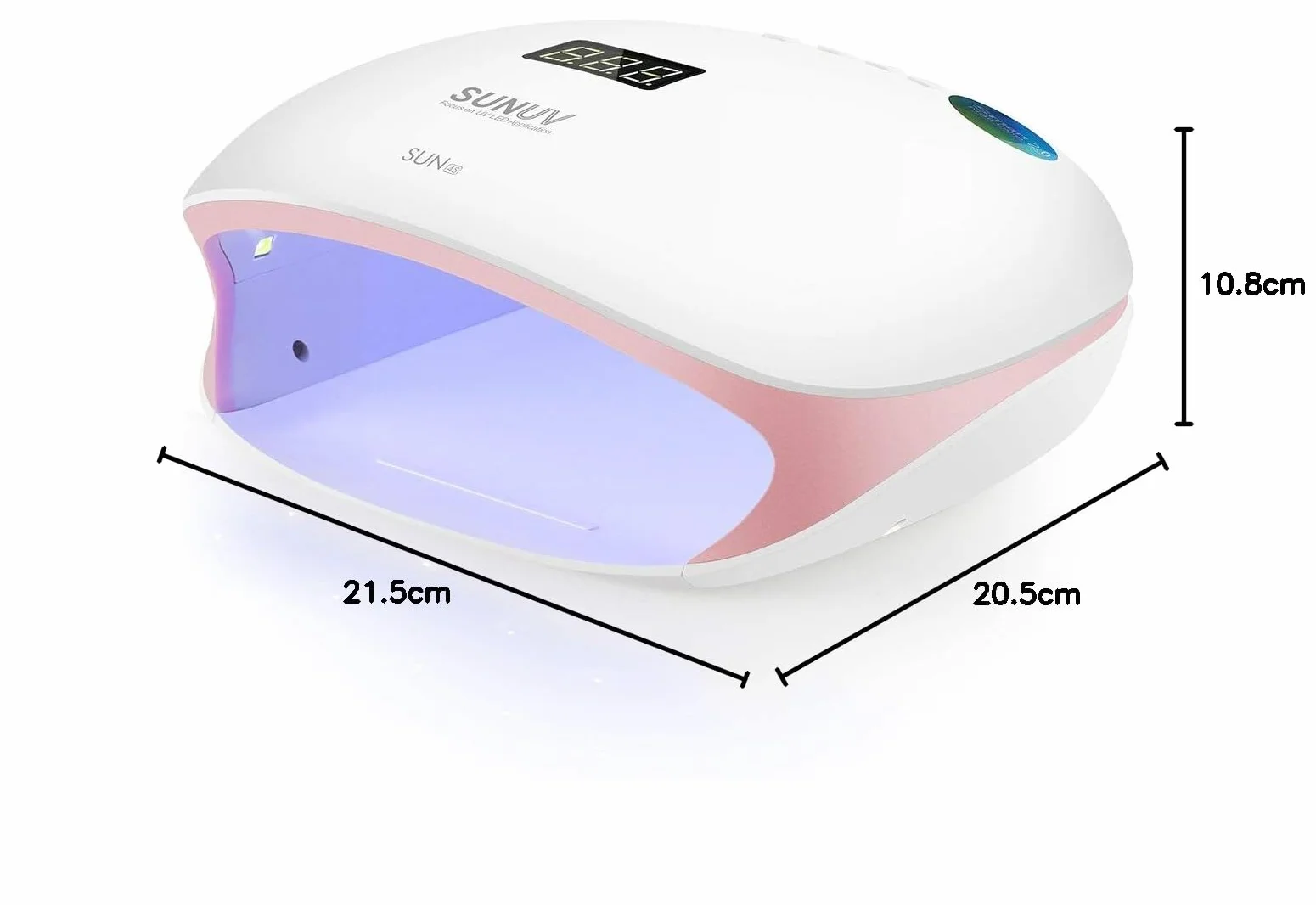 SUNUV Lámpara Led Uñas Secador UV de Uñas para Gel de Uñas con Temporizadores, Pantalla LCD para Hogar y Salón de Belleza