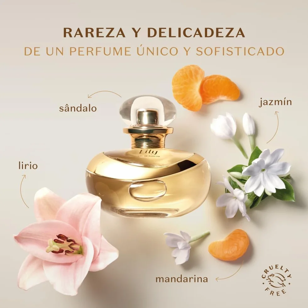 O Boticário Lily Coffret Regalo Set Perfume y Cuidado de la Piel con 2 Productos en Caja Beige | Lily Crema Hidratante Corporal Perfumada Satinado 250g y Lily Perfume Eau de Parfum EDP 75ml