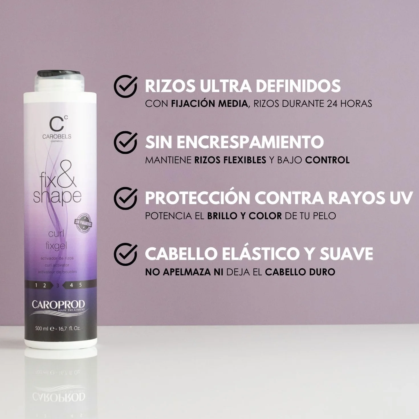Fix & Shape Gel Activador de Rizos sin Aclarado, Secado al Aire, Rizos Ultra Definidos, Fijación Media, Filtro UV, Sin Alcohol (200 ml)