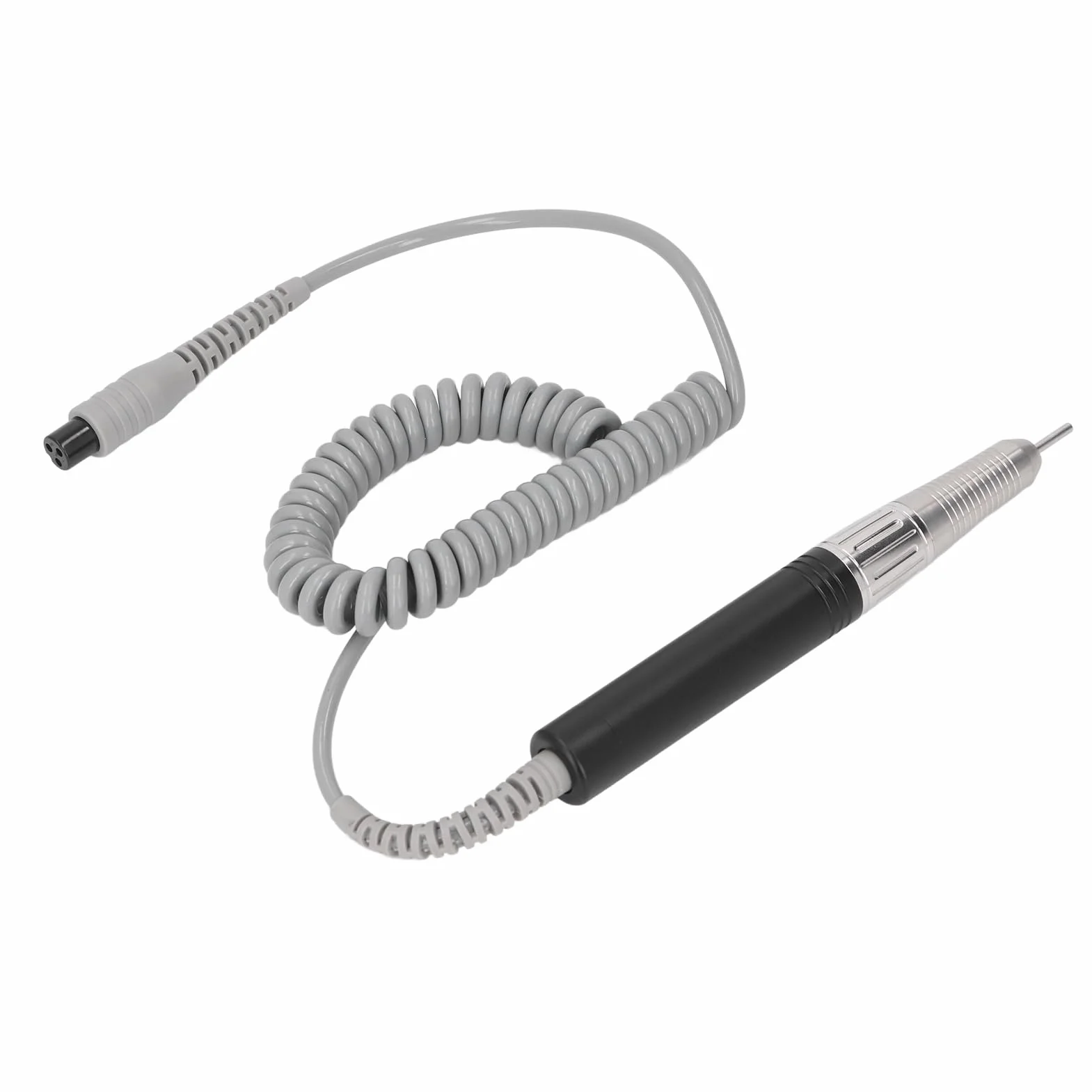Taladro profesional para uñas, pieza de mano de repuesto, mango de Metal ajustable silencioso de alta velocidad para decoración de uñas, esmalte en Gel, uso en salón de ped (Negra)
