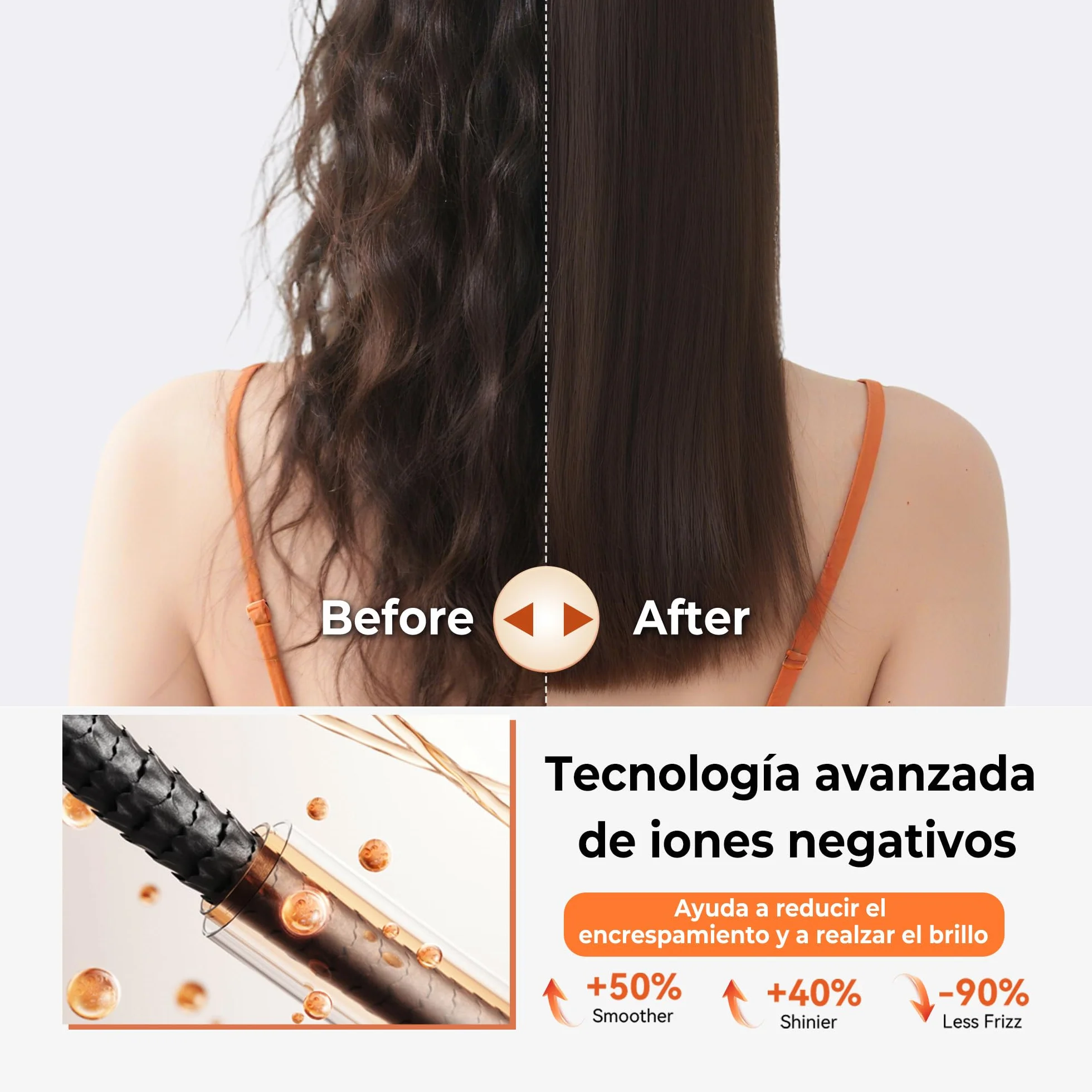 Cepillo Secador de Pelo 5 en 1 Multifunción con 5 Cabezales y 3 Temperaturas