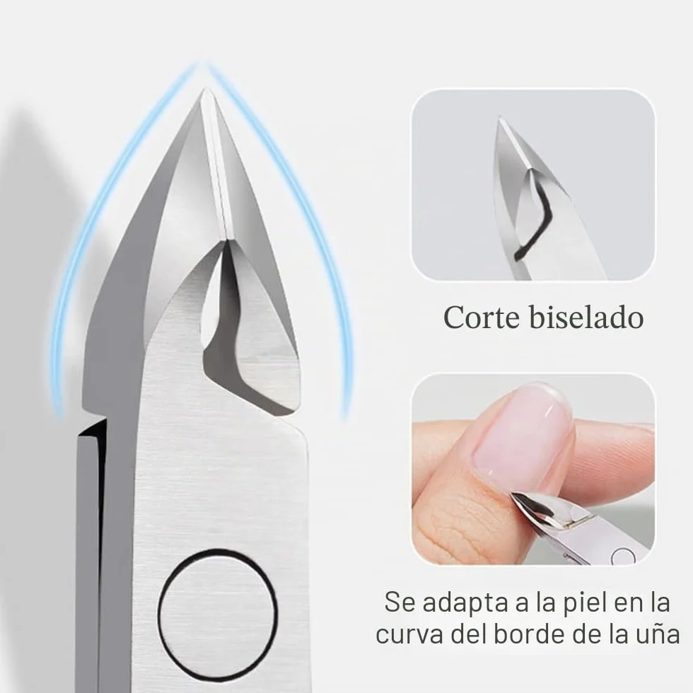 Cortador de cutículas profesional acero inoxidable para manicura y pedicura