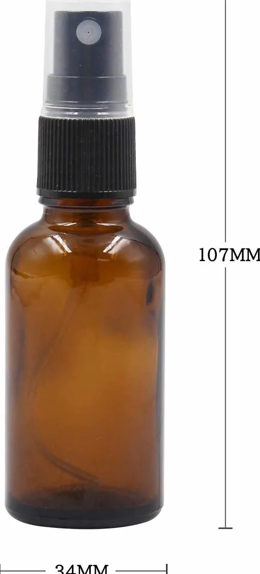 Topsky 12 botellas de spray de 30 ml de cristal resistente a los rayos UV con atomizador fino