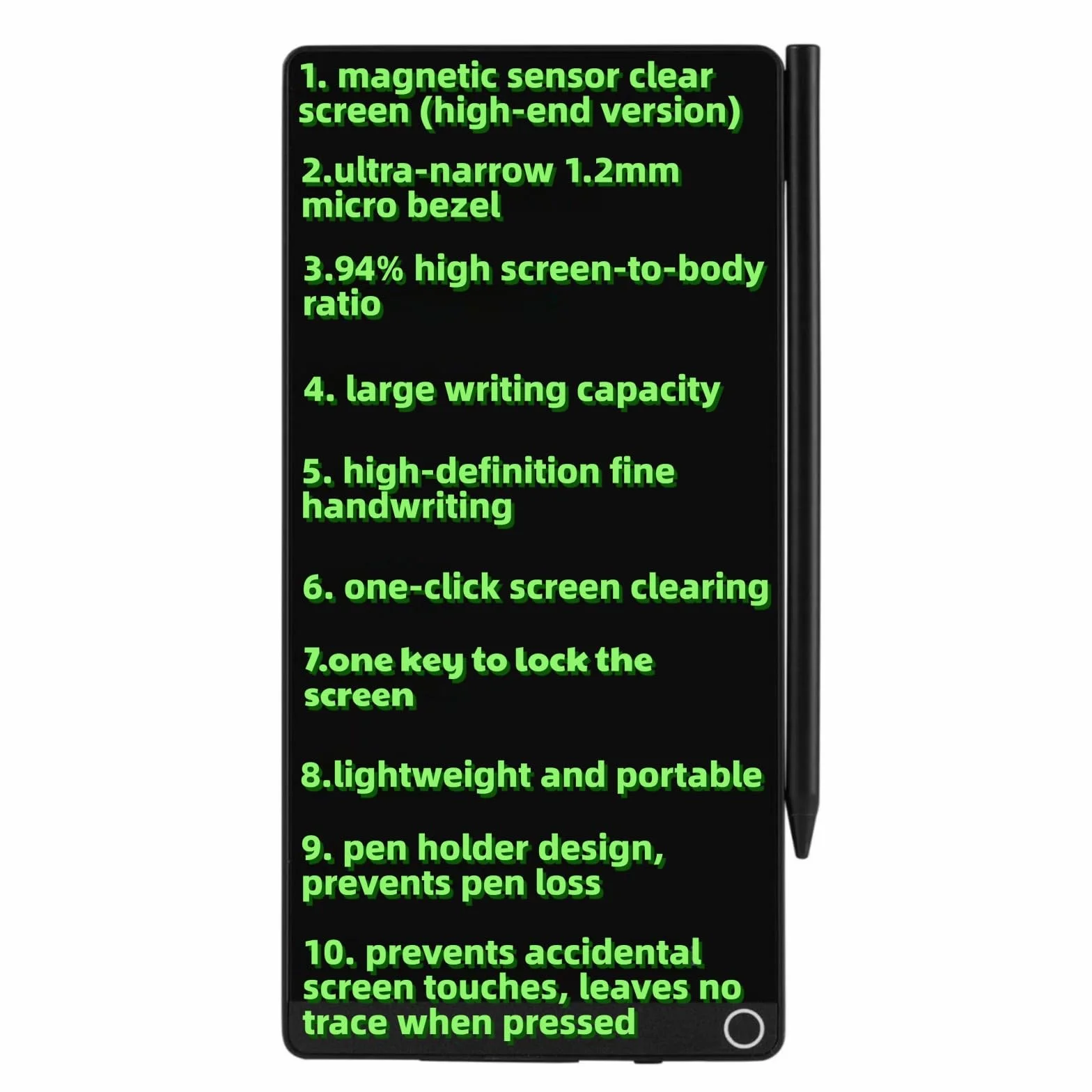 EMEBAY Tableta de escritura LCD 6.5 pulgadas bloc de notas digital borrable para niños adultos