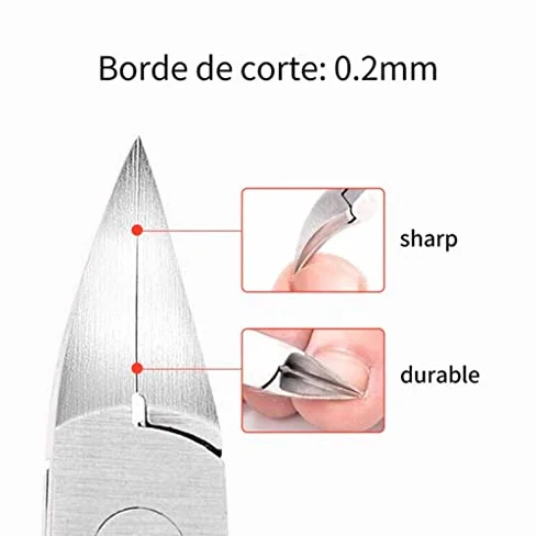 Cortador de uñas encarnadas para uñas gruesas, cortaúñas profesional con herramienta de corrección para piel muerta y eliminación de suciedad, herramienta de cuidado de pedicura, 13 cm