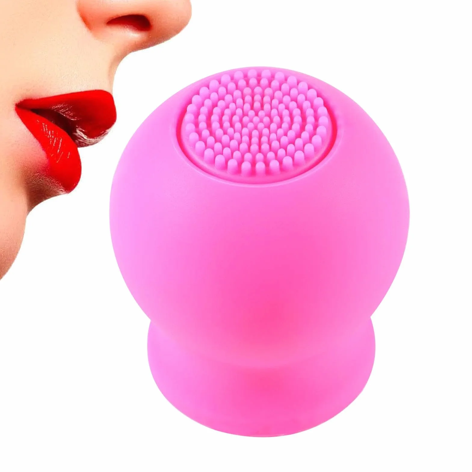 Plumper de labios de silicona con cepillo potenciador de succión multiusos