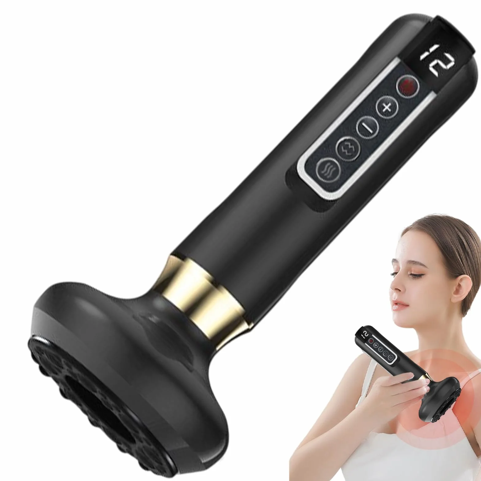MASSAGER DE CELULITIS - SHAPER CUERPO, MASSAGER AJUSTABLE | 12 niveles terapia de vibración, dispositivo tonificante adelgazante para las piernas de los brazos de la cintura 'abdomen