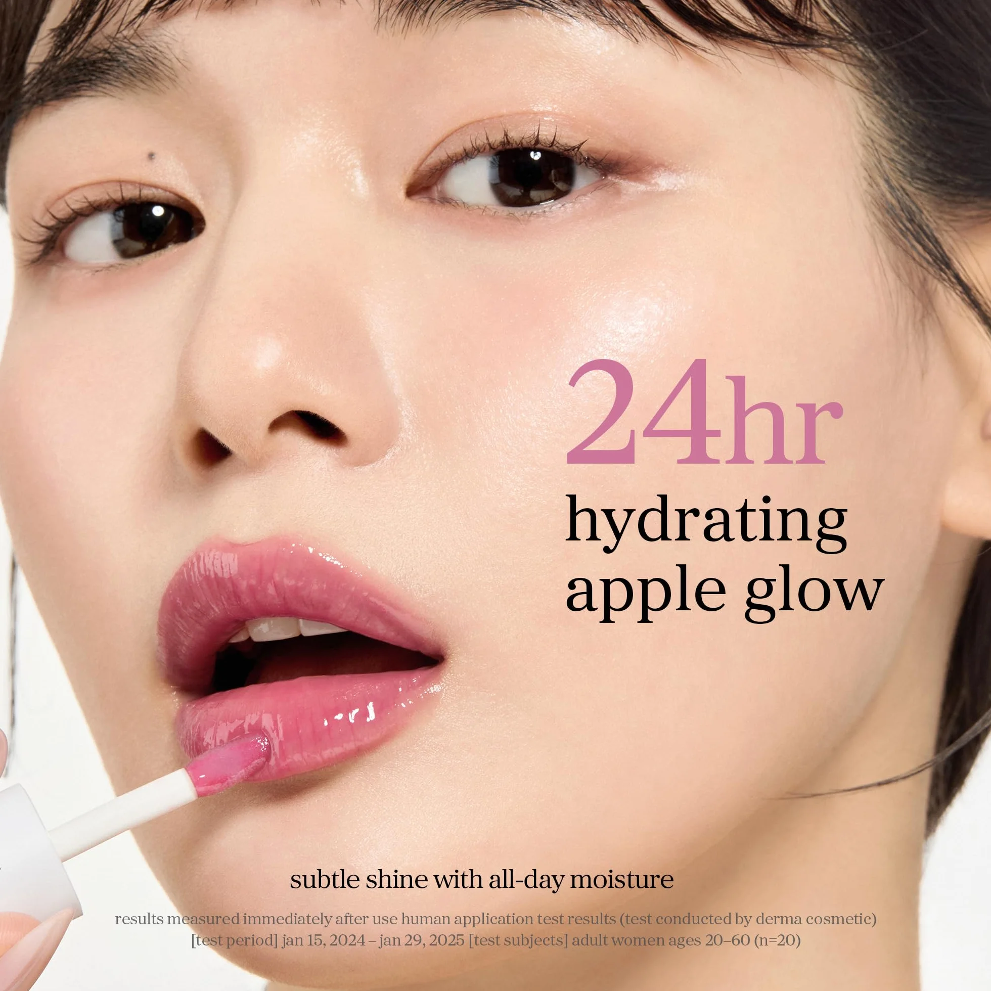 NOONI Aceite de labios coreano vegano de manzana, larga duración, hidratante, impermeable