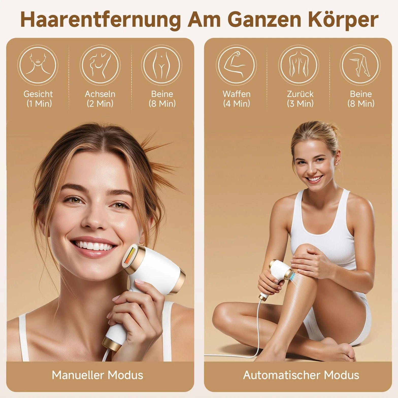 Depiladora Laser con Refrigeración 600-1200NM Luz Pulsada 9 Niveles de Energía para Mujeres y Hombres