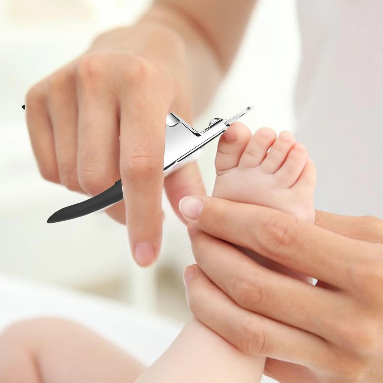 Cortador de uñas falso de acero inoxidable para puntas acrílicas, herramienta de manicura