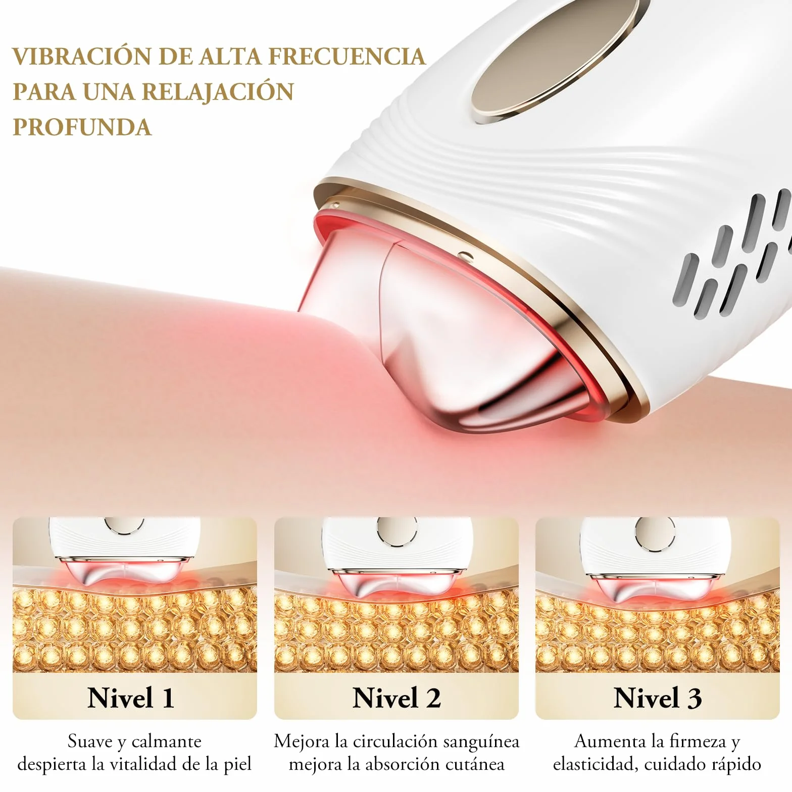 ANLAN Masajeador Facial EMS con Frío Calor, GuaSha Electrico Reafirmante con Luz Azul Violeta Roja para Antiarrugas Lifting Anti-envejecimiento