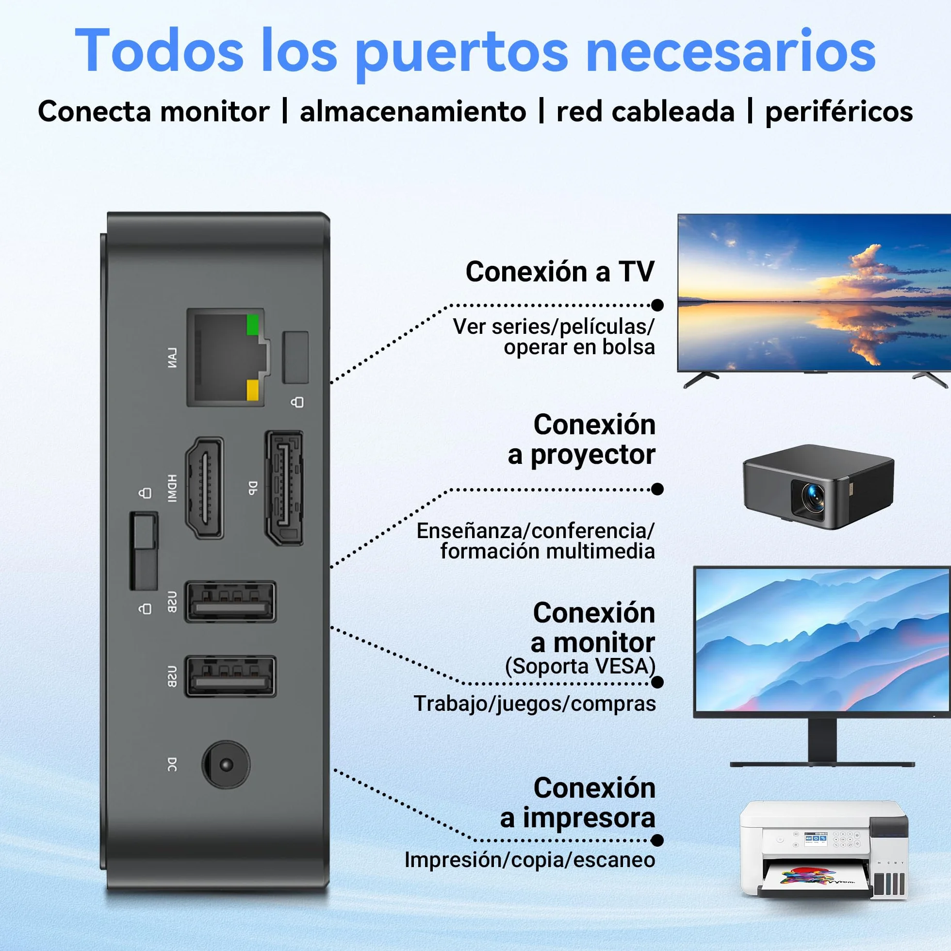 Blackview MP50 Mini PC AMD Ryzen 5 16GB RAM 512GB SSD Radeon Vega 8 Win 11 Pro HDMI DP 4K WiFi 5 BT 4.2