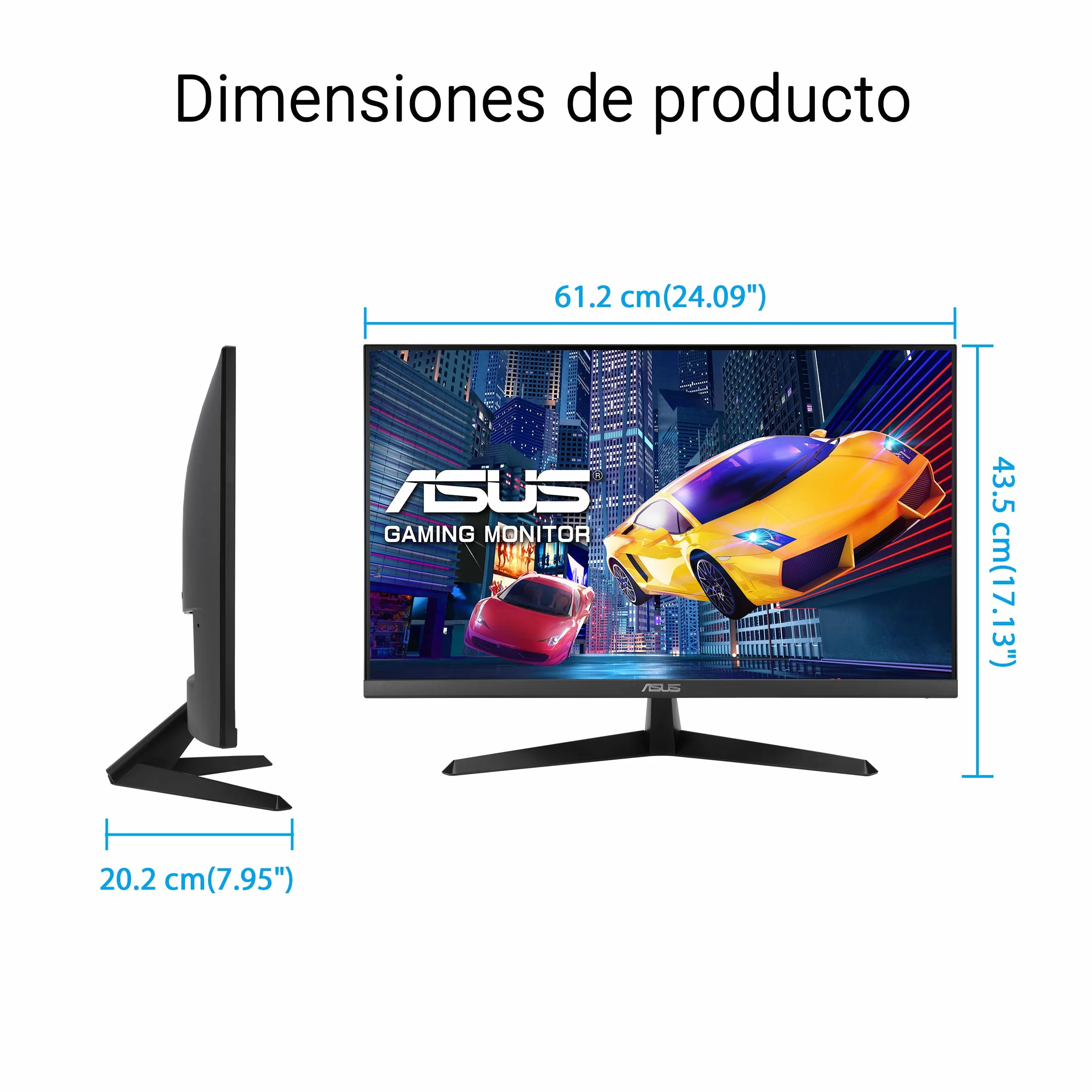 ASUS VY279HGR Monitor Gaming 27" FHD IPS 120Hz 1ms Adaptive Sync Eye Care Plus