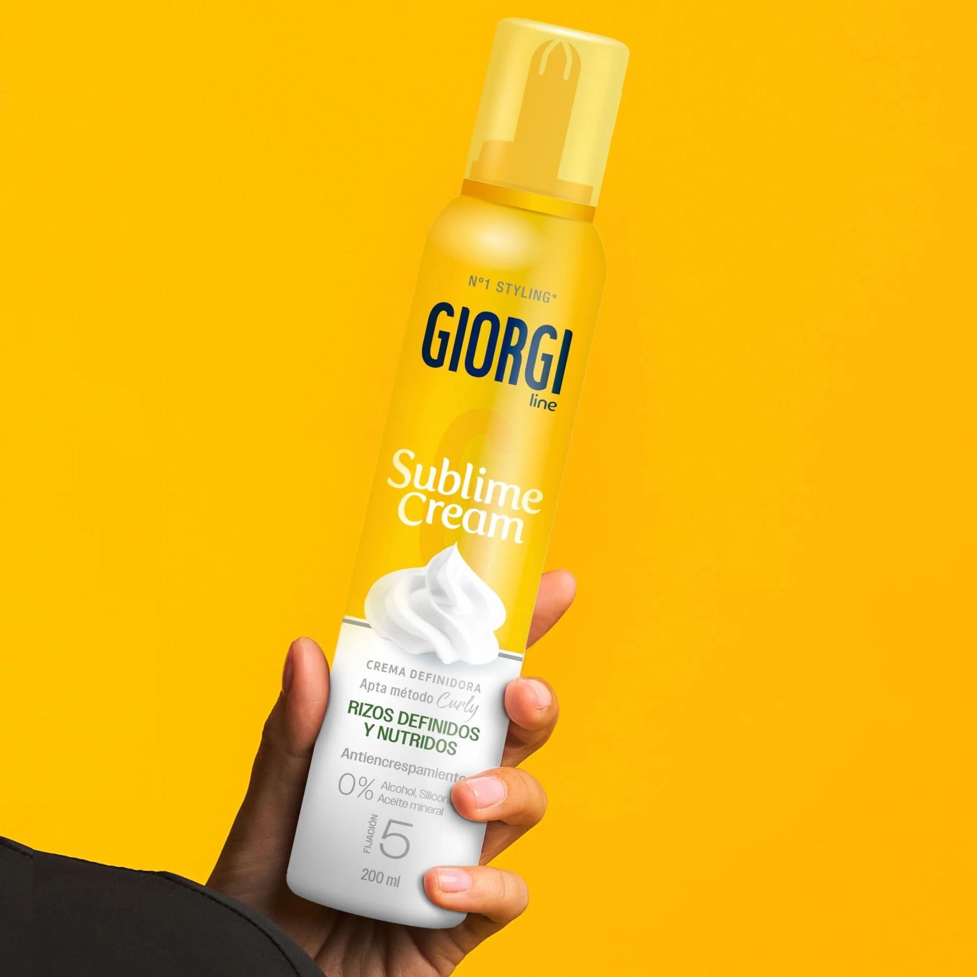 Giorgi Line Sublime Cream, Espuma en Crema para Rizos Definidos, Hidratados y Elásticos sin Encrespamiento, Fijación 200 ml