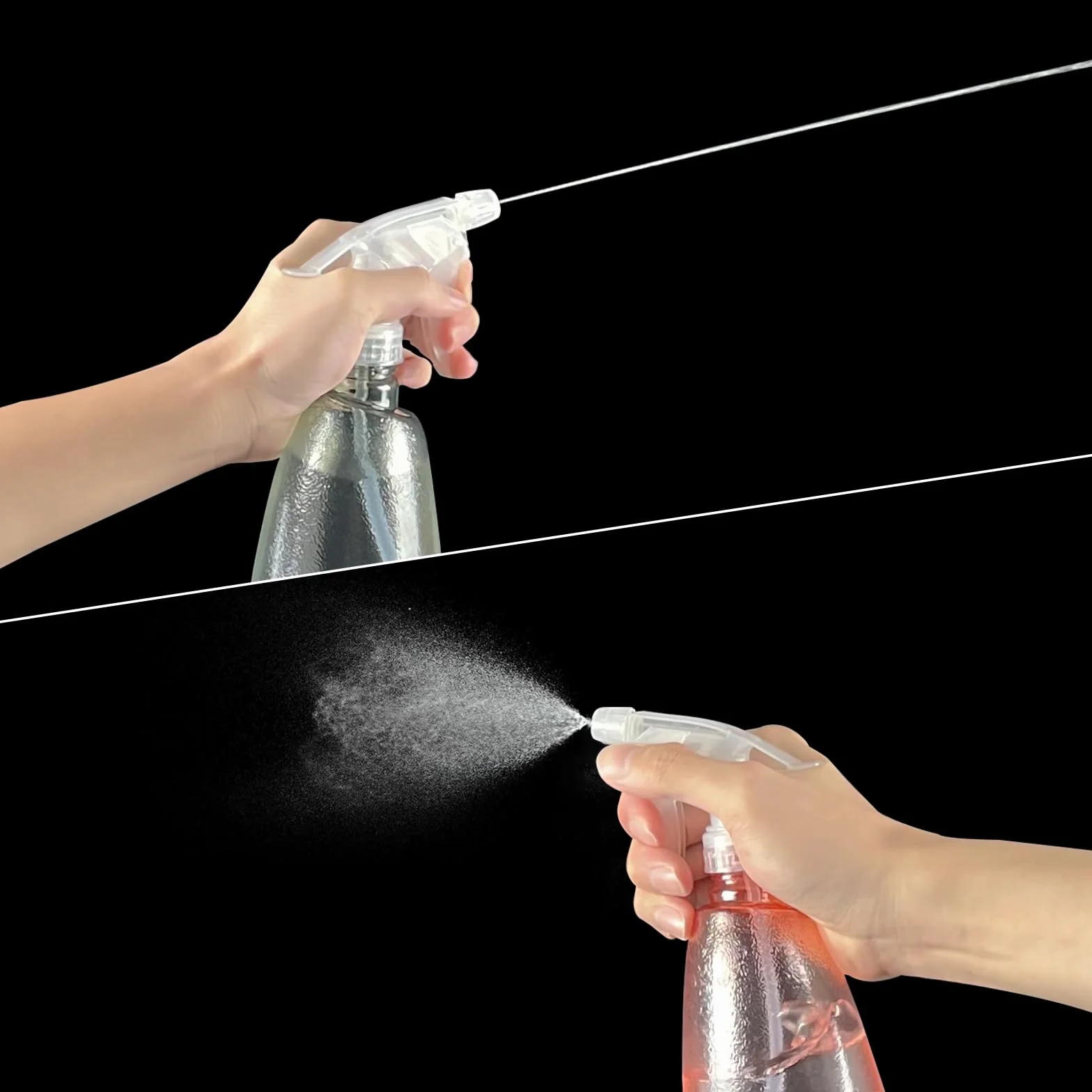 Newpop 3 Piezas Botella Pulverizador 500 ml, Plastico Gatillo Botellas de Spray Vacías Rellenable, para Regar Plantas, Limpieza