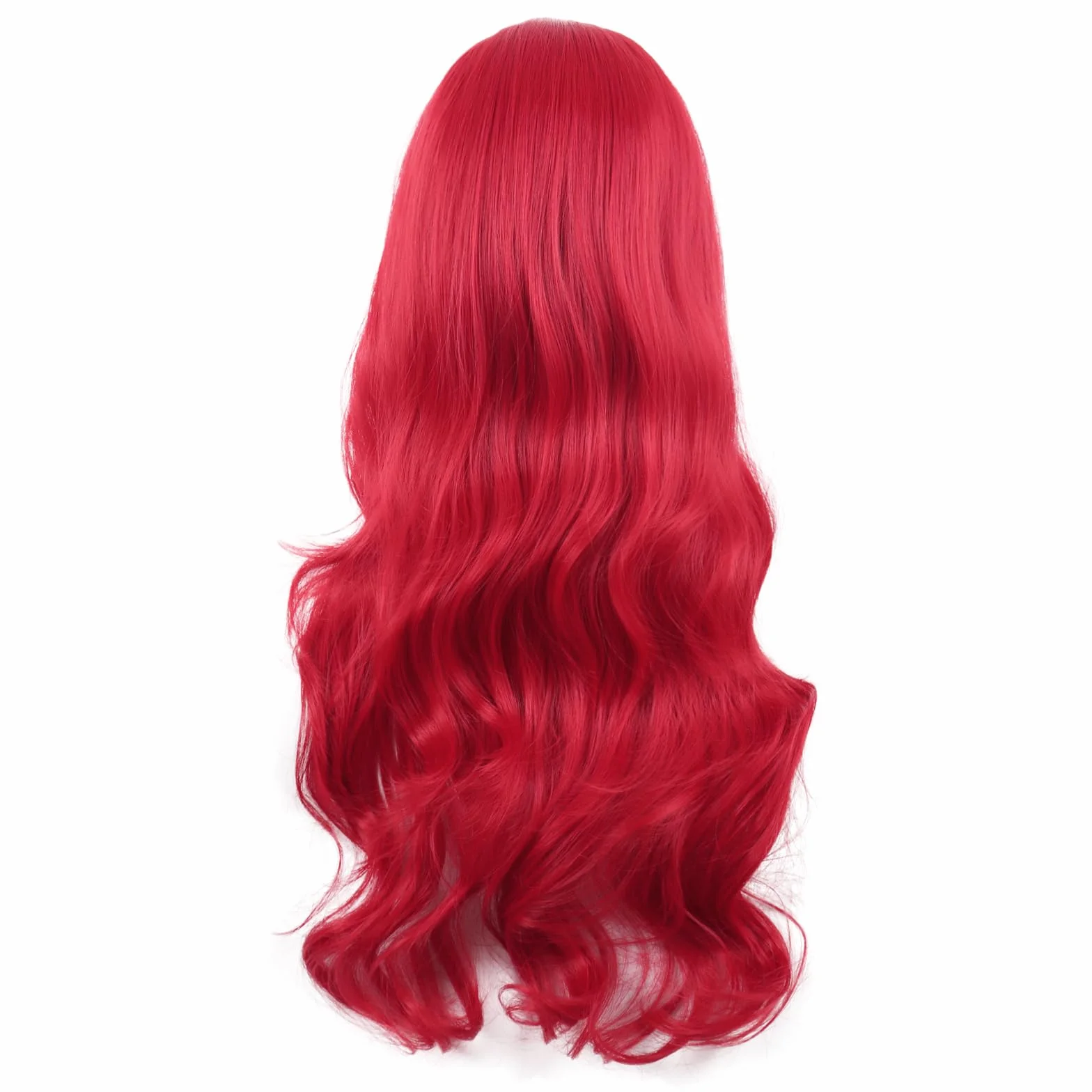 Peluca Cosplay Larga Onda Rizo Sintética 70 cm MapofBeauty Rojo Brillante