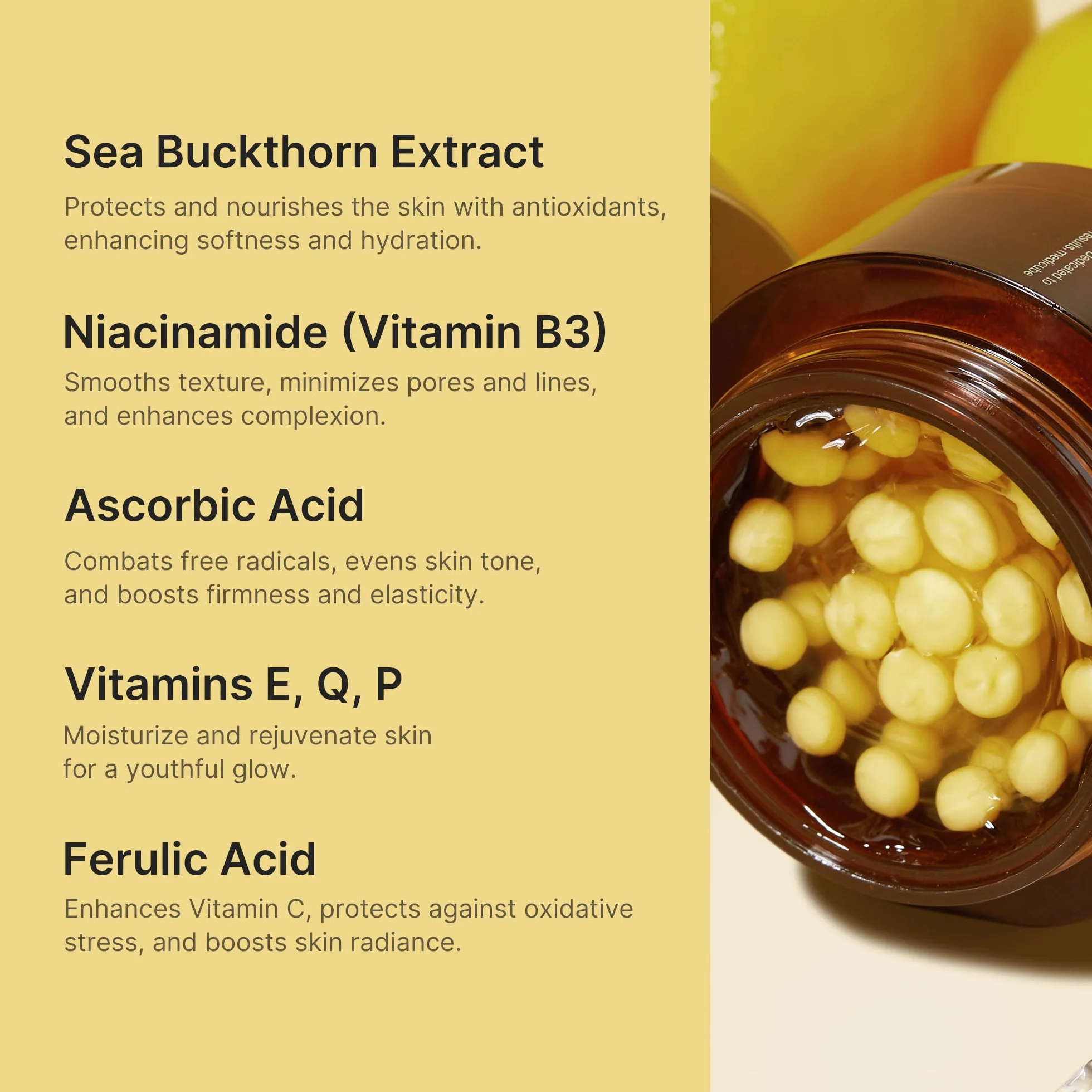 Medicube Hidratante Facial Deep Vitamin C Golden Capsule, Cápsulas Liposomales Para Arrugas, 1.94 Onzas