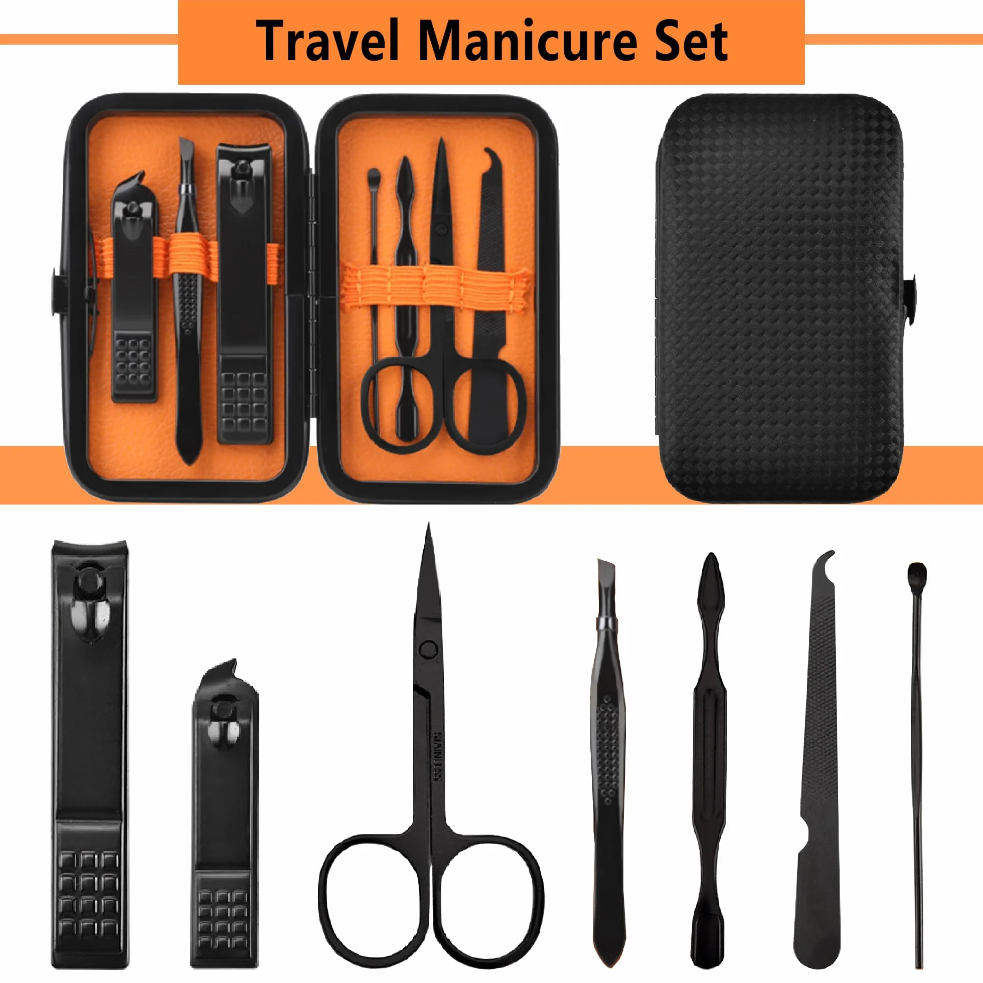 Set de manicura para hombres Cortauñas Kit de pedicura Cuidado de uñas