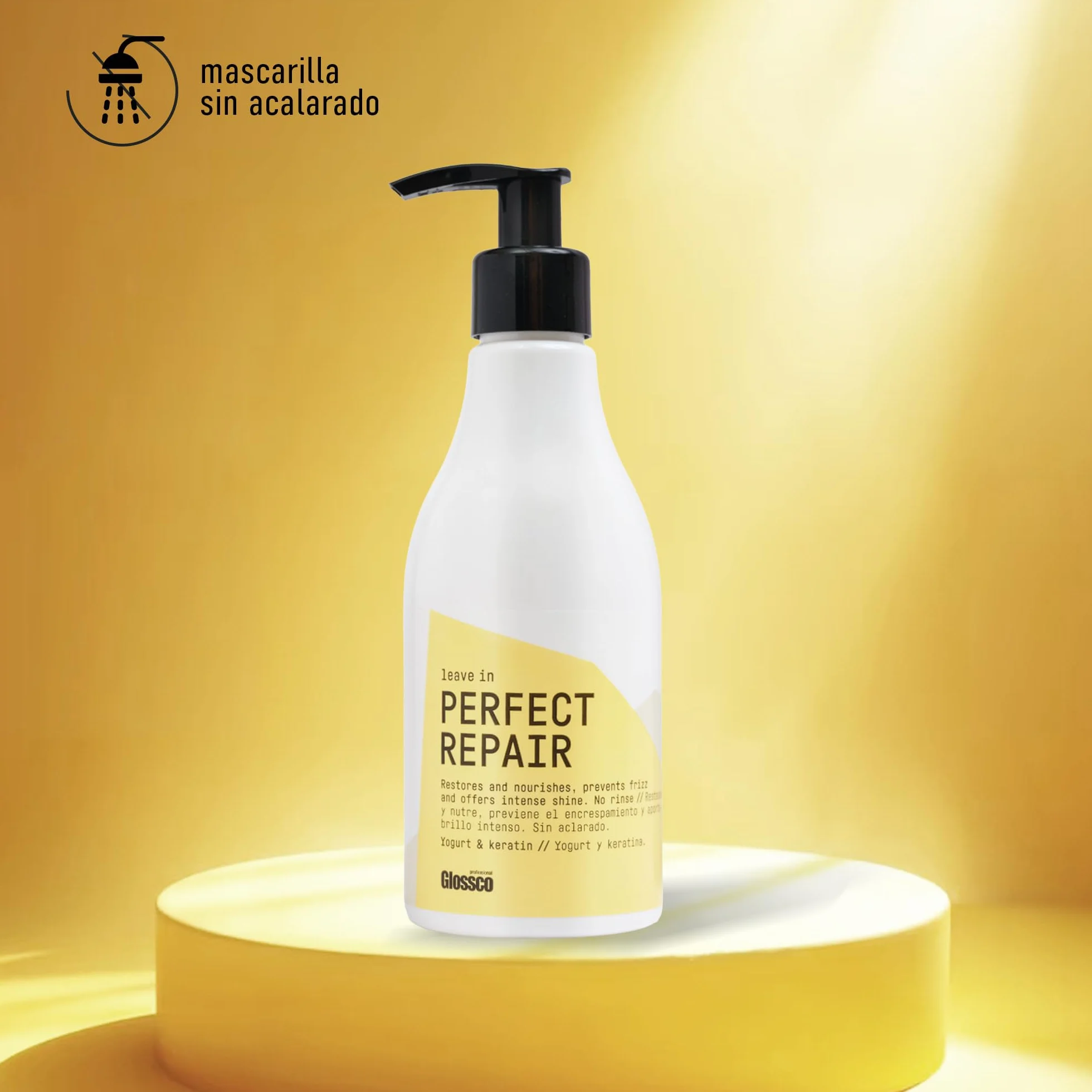 GLOSSCO PROFESSIONAL Leave In Perfect Repair 250 ml Yogurt Keratina Antiencrespamiento Cabello