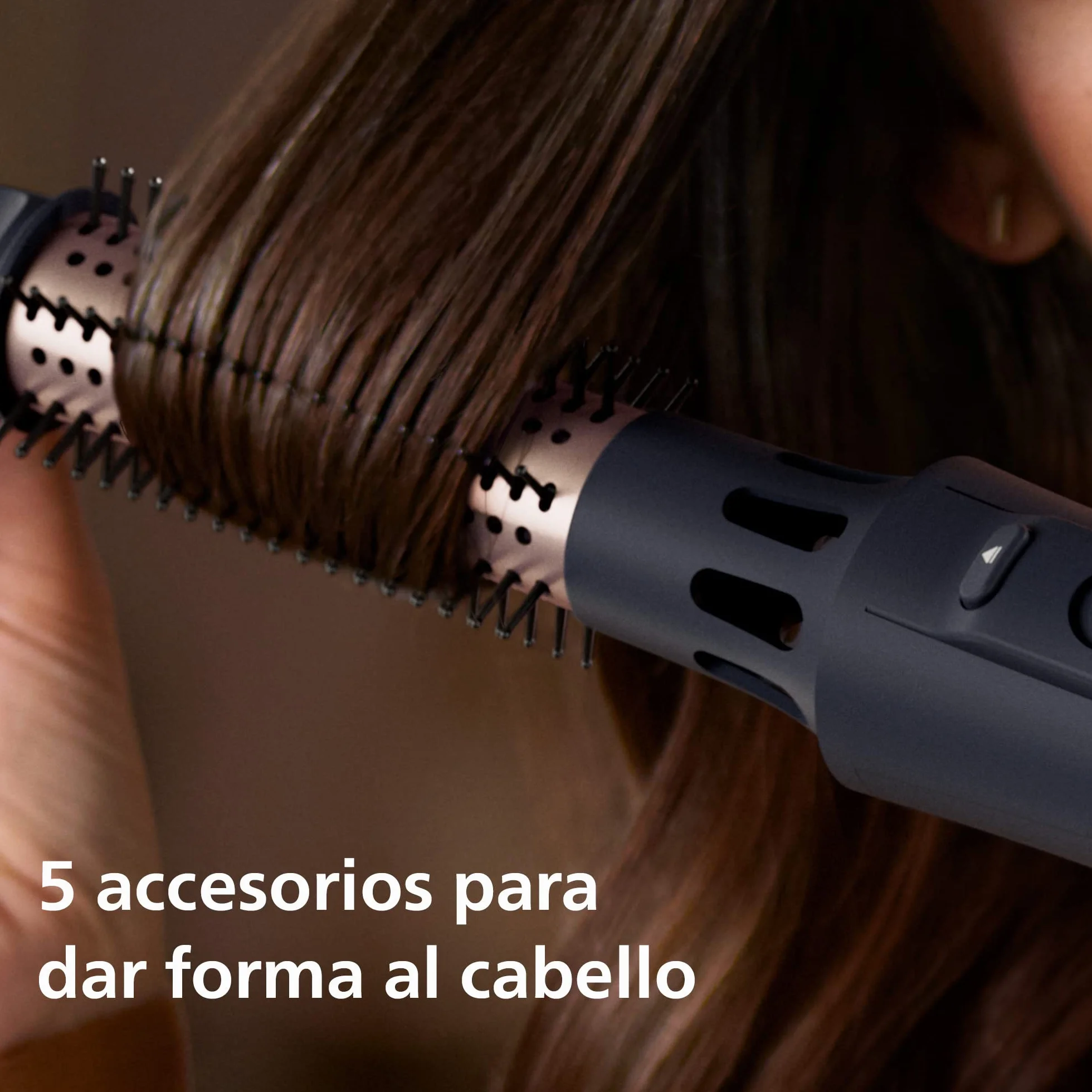 Philips Cepillo Moldeador Serie 5000 5 Accesorios Alisar Volumen Ondas Ionico BHA530/00 Negro